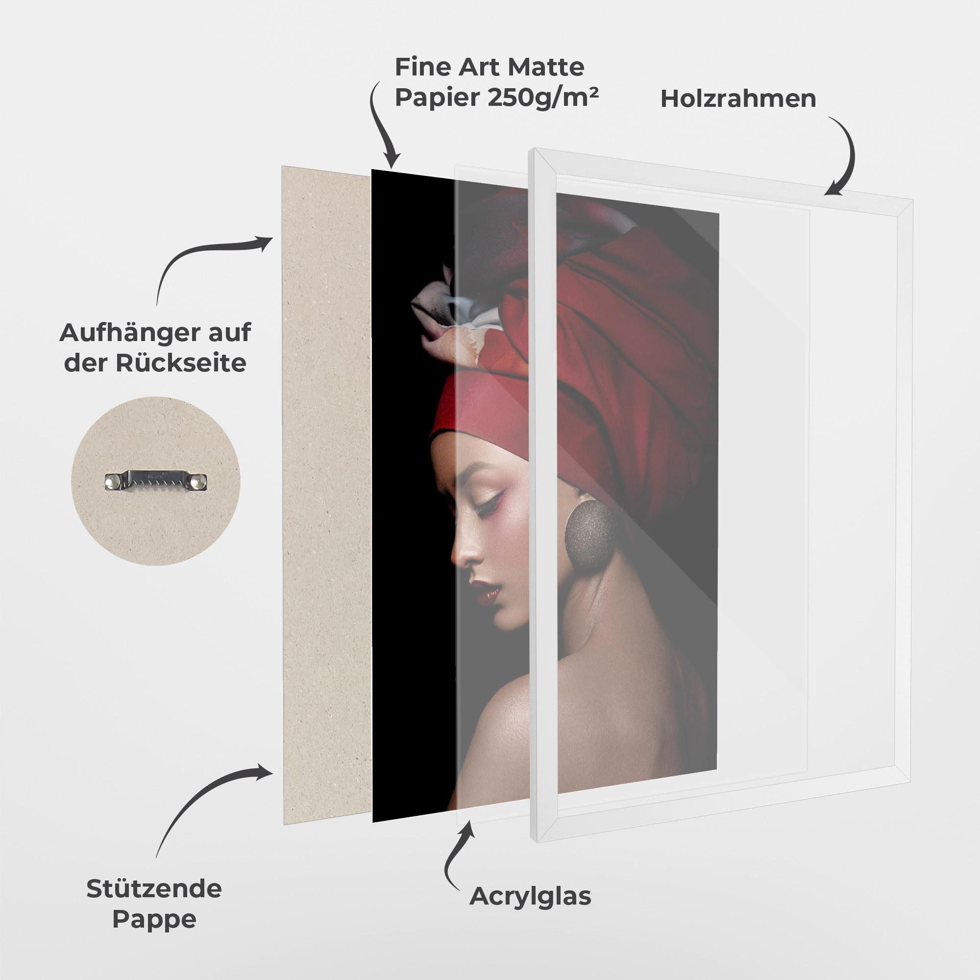 Gerahmte Poster Big Circle Earring mockup 1