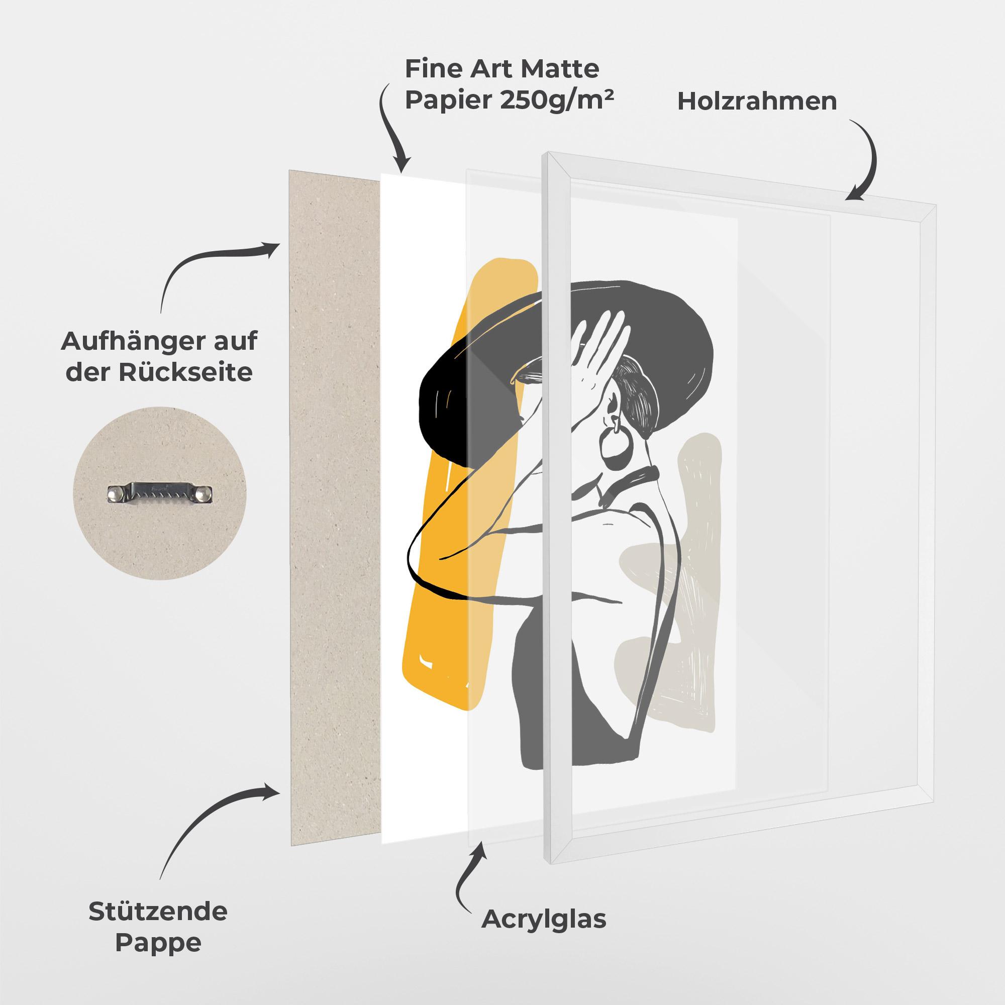 Gerahmte Poster Big Earring mockup 1