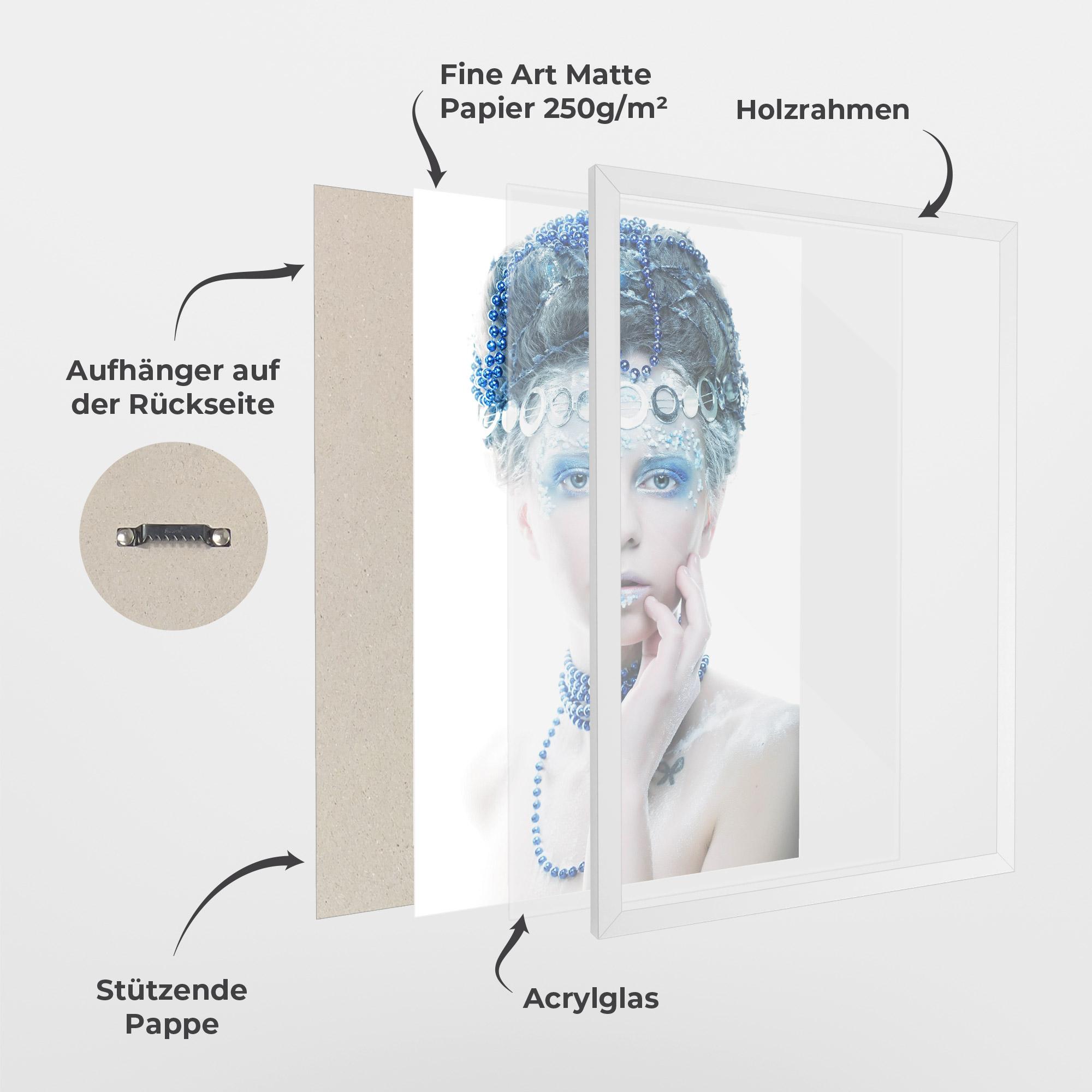 Gerahmte Poster Blue Fairy Woman mockup 1