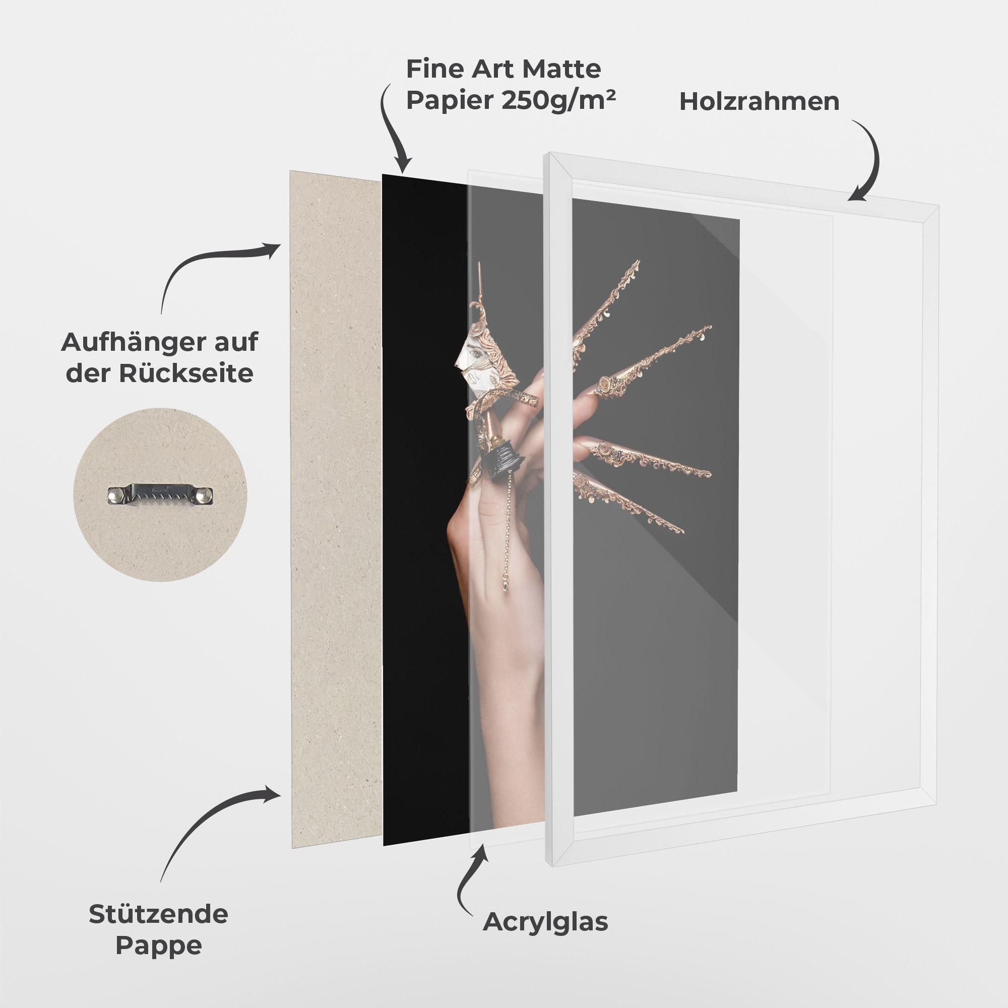 Gerahmte Poster Creative Design Nails mockup 1