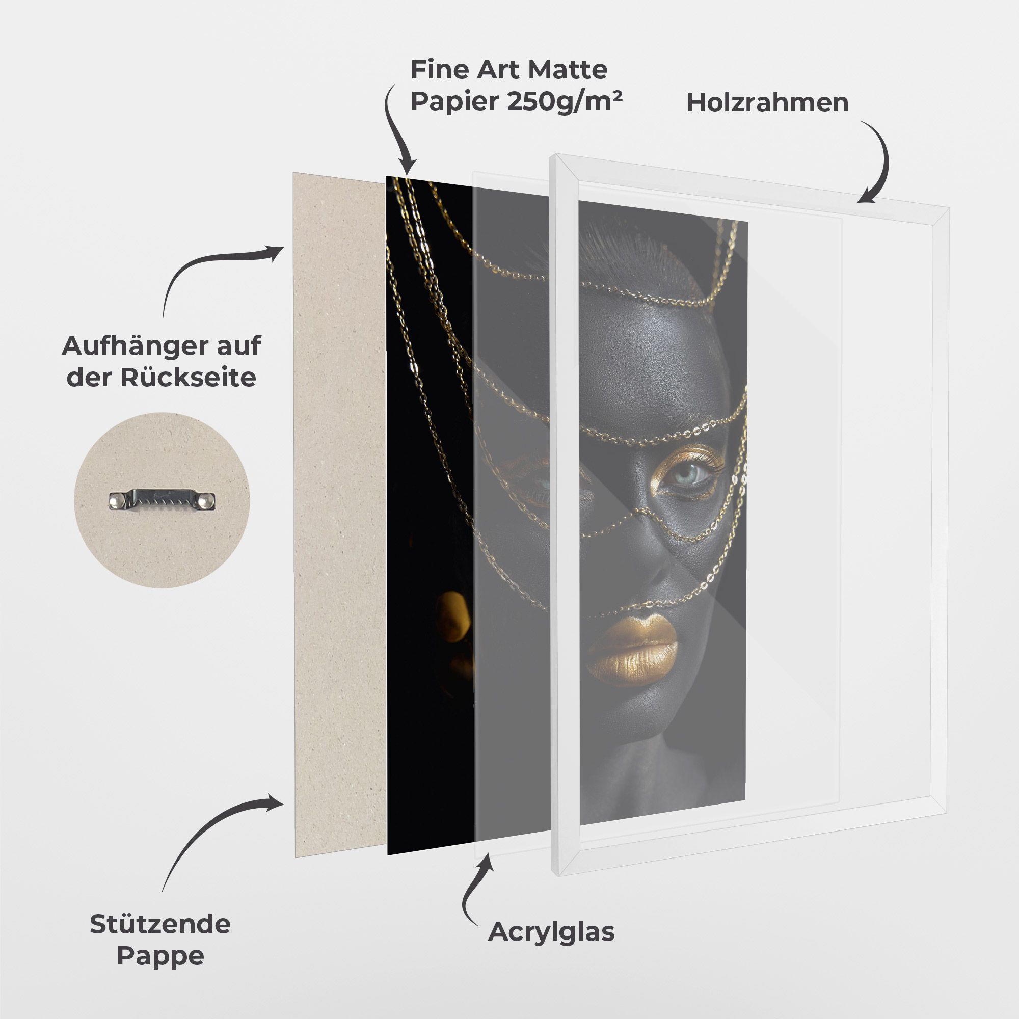 Gold Chain Green Eyes mockup 1