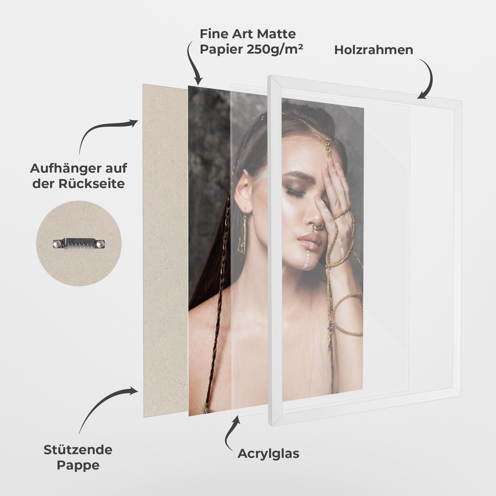 Gerahmte Poster Gold Hand Accessory mockup 1