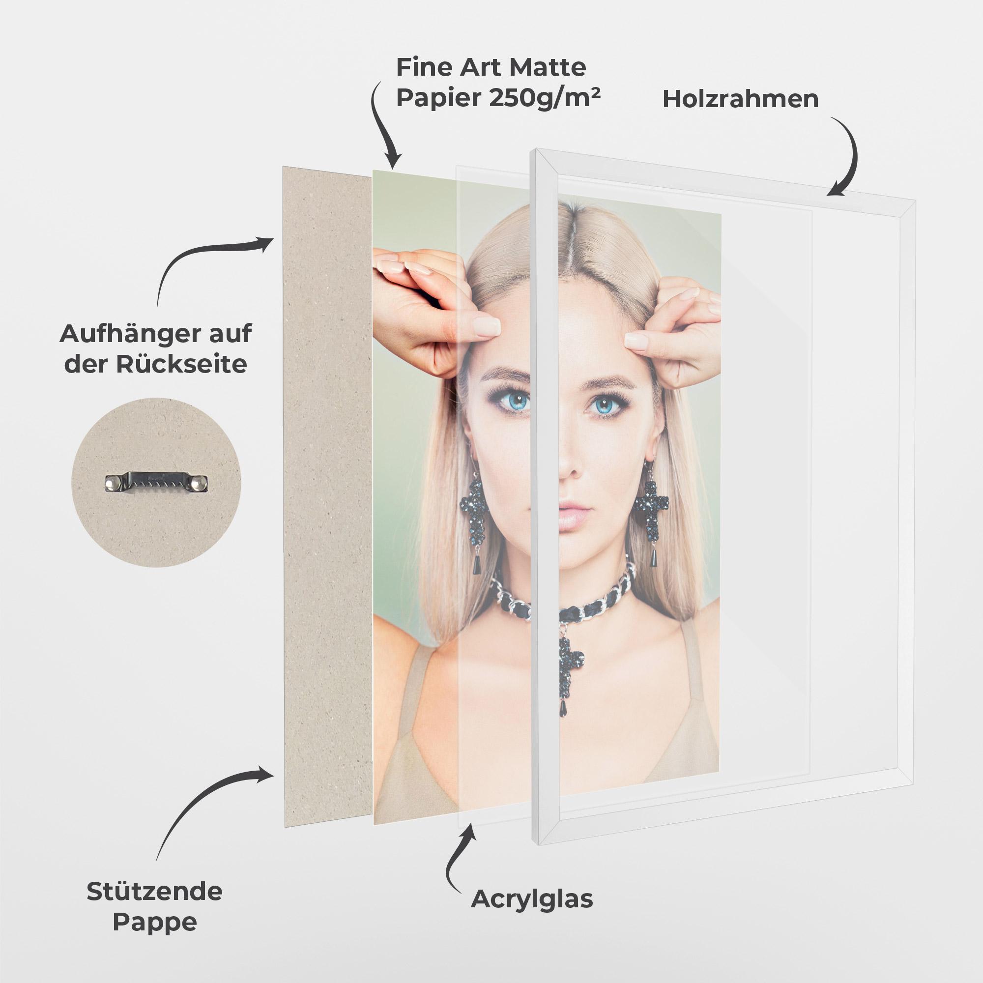 Gerahmte Poster Matchy Earrings Necklaces mockup 1