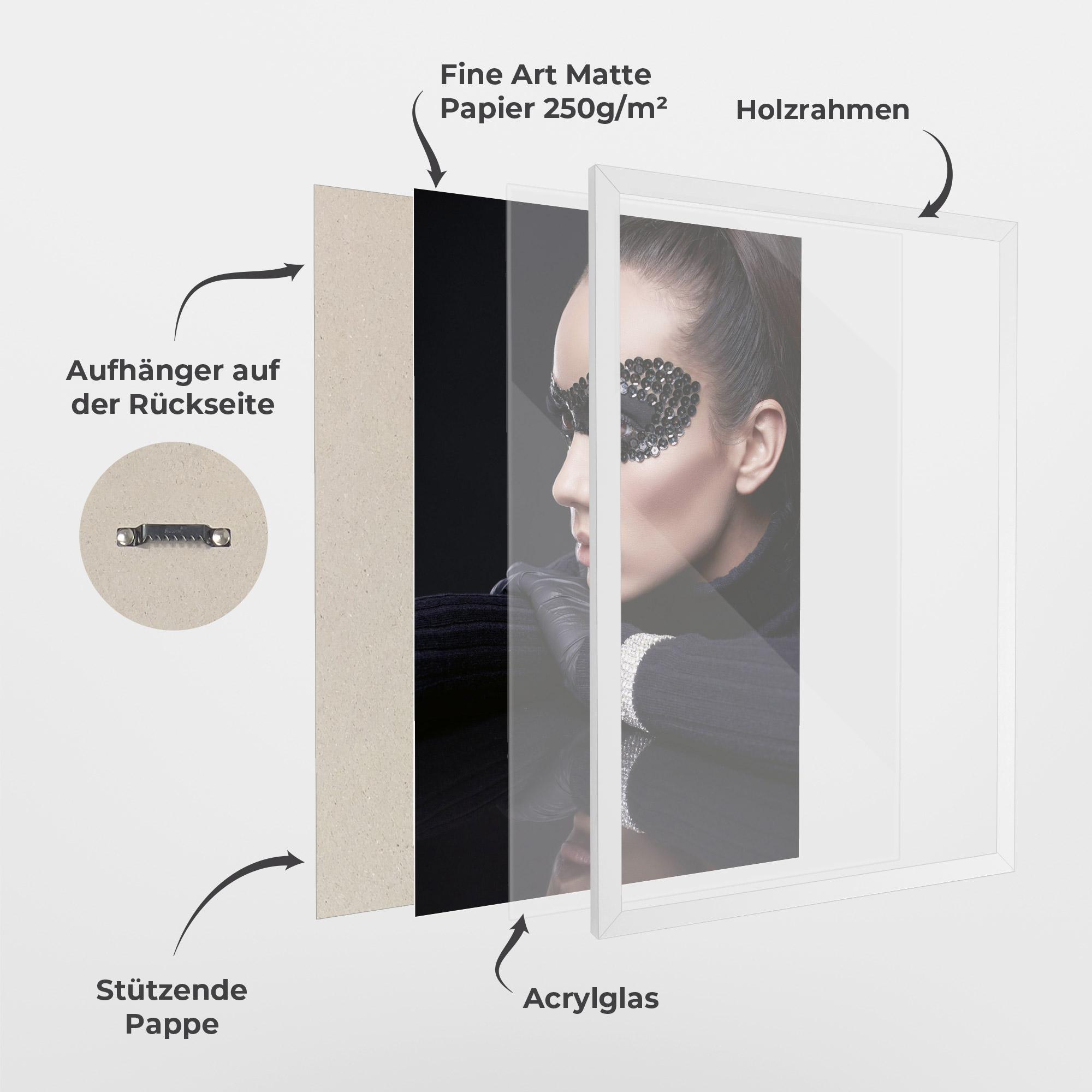 Gerahmte Poster Mirrored Bracelet mockup 1