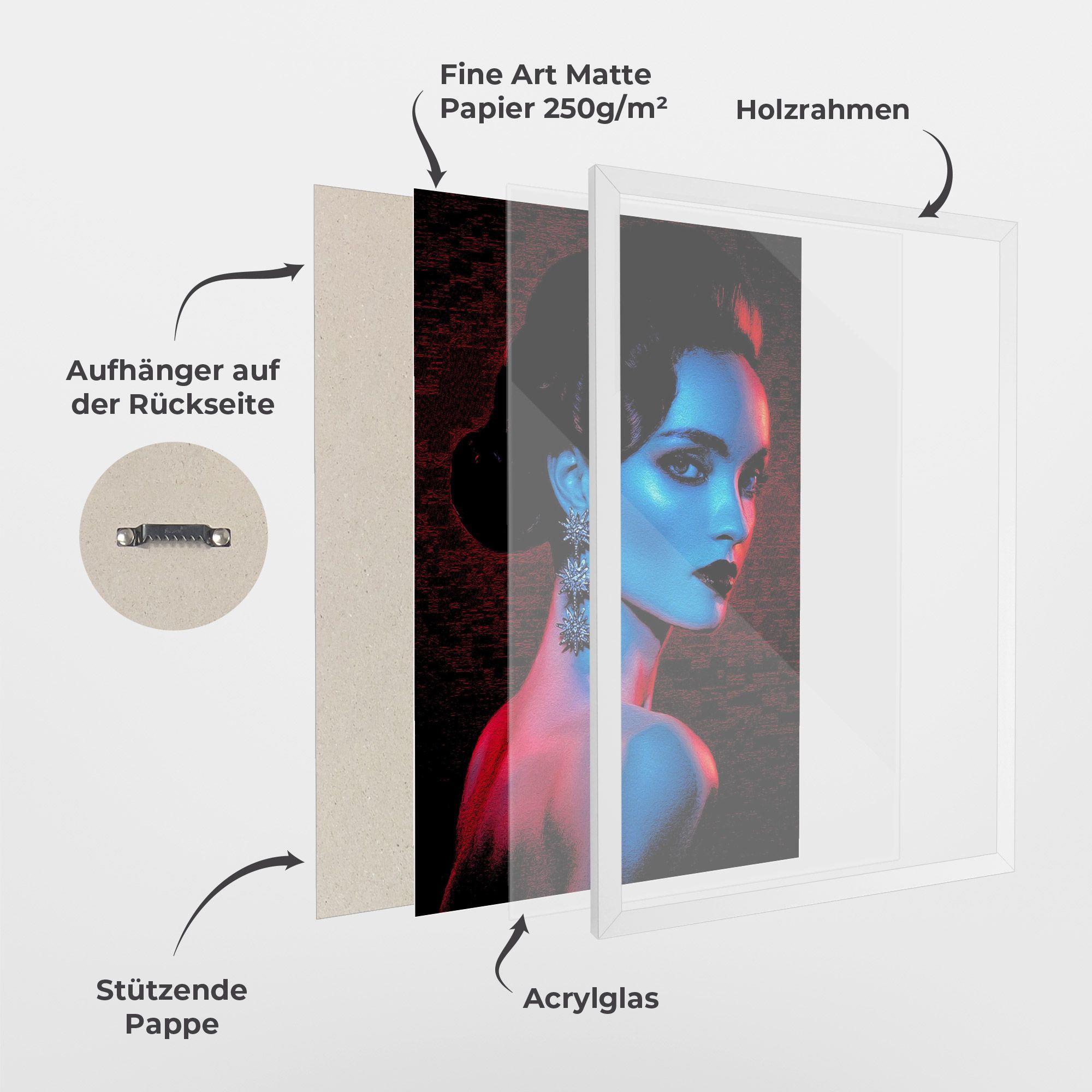 Red Blue Earrings mockup 1