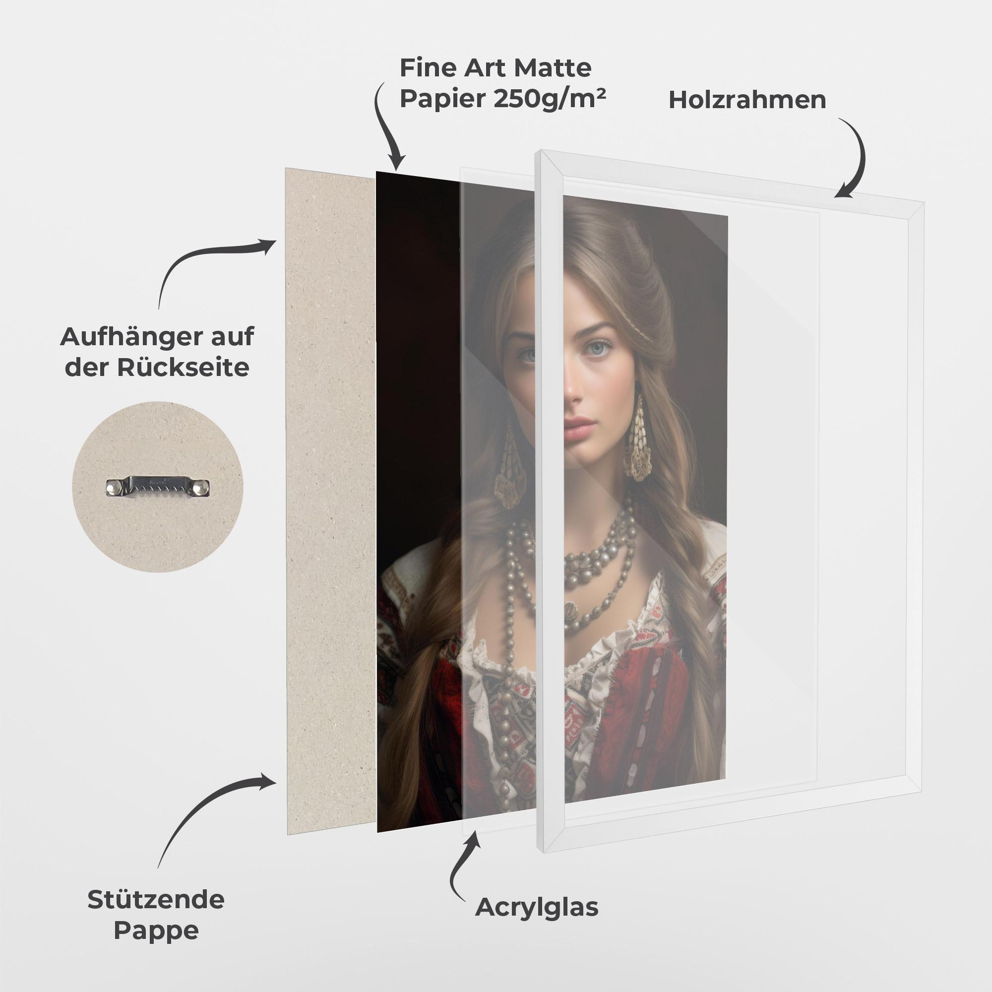 Gerahmte Poster Traditional Necklace mockup 1