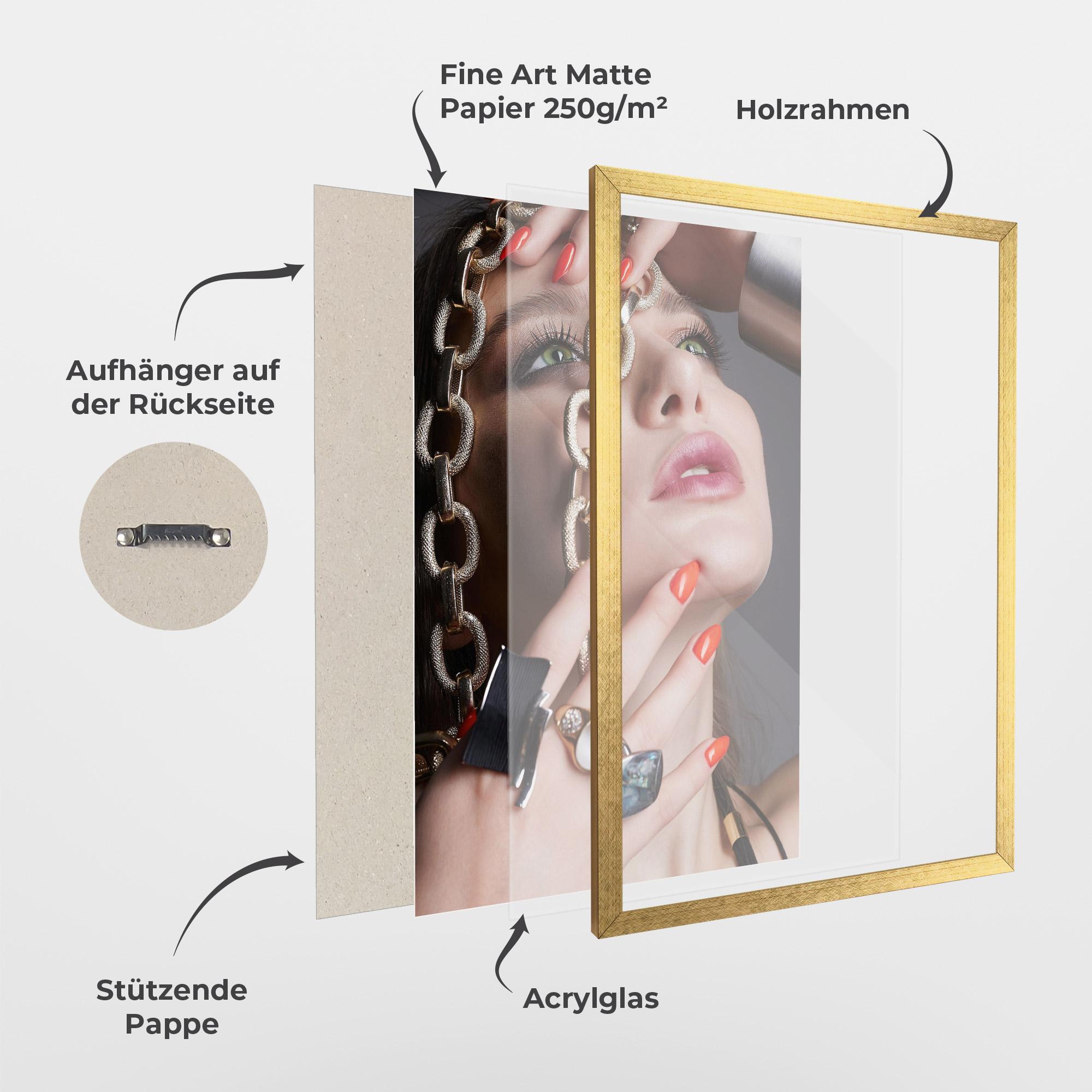 Gerahmte Poster Big Chain Woman mockup 1
