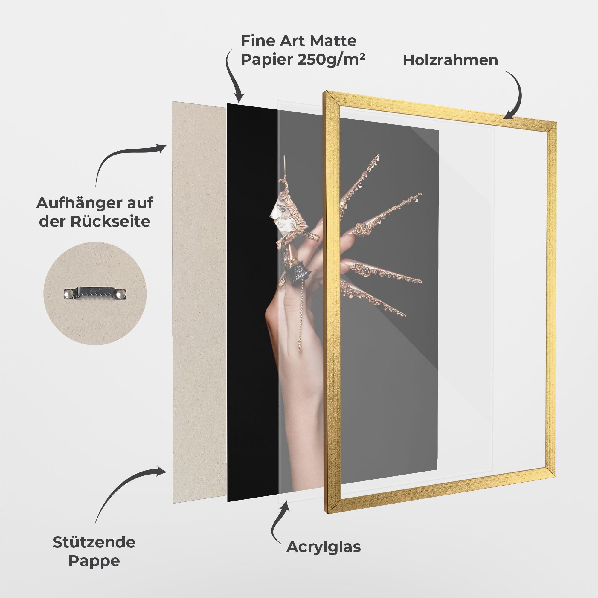 Gerahmte Poster Creative Design Nails mockup 1