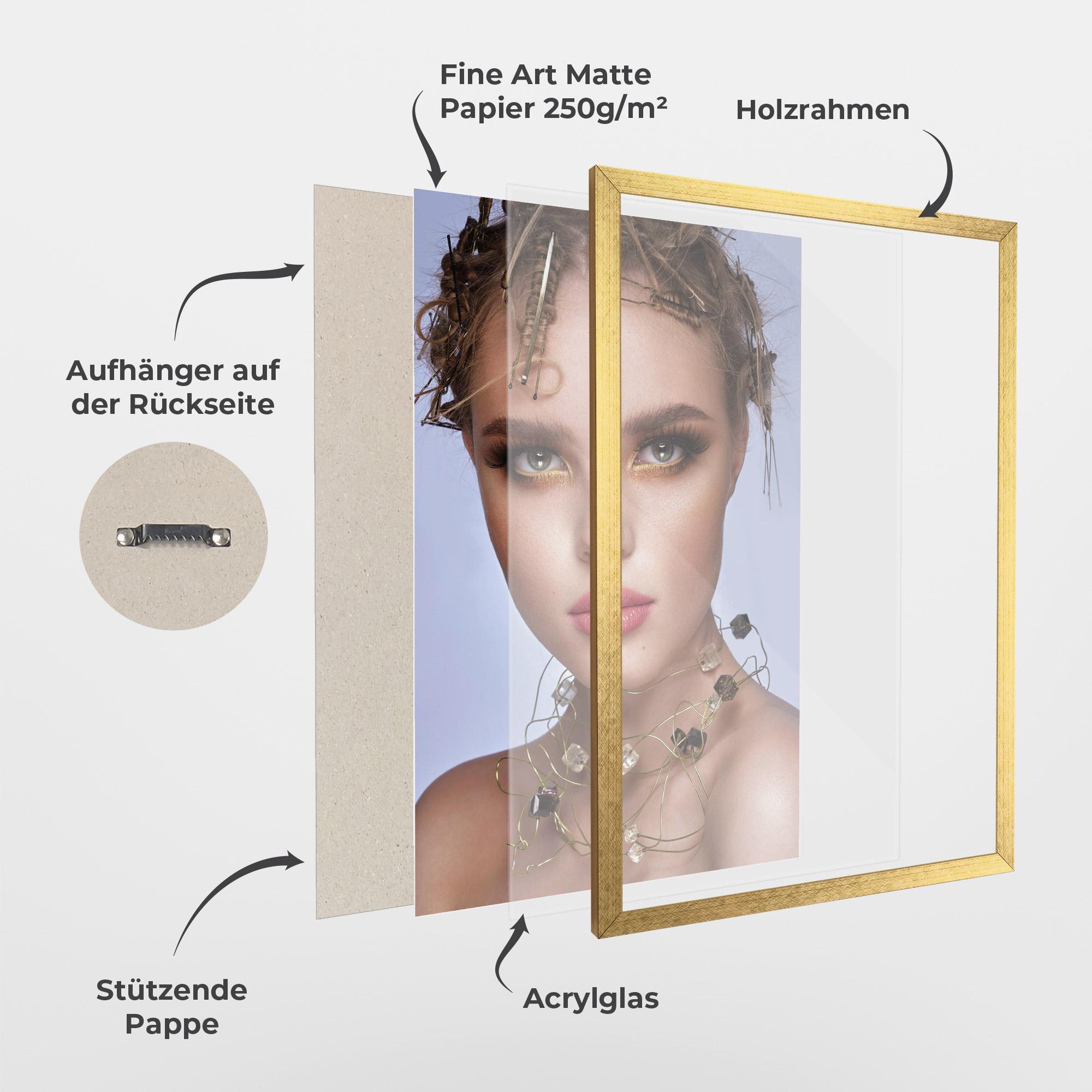 Gerahmte Poster Gold Abstract Accessory mockup 1