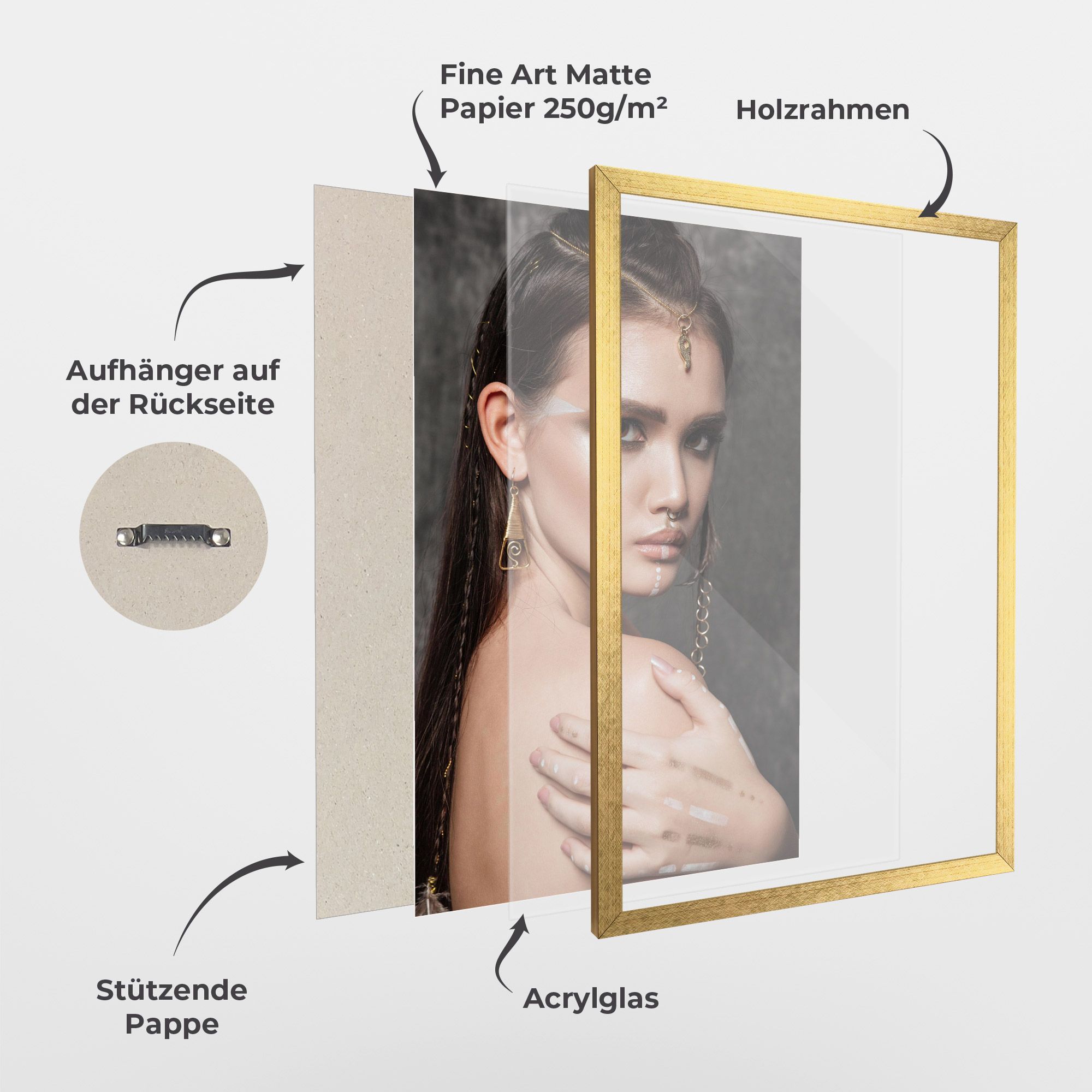 Gold Triangle Earring mockup 1