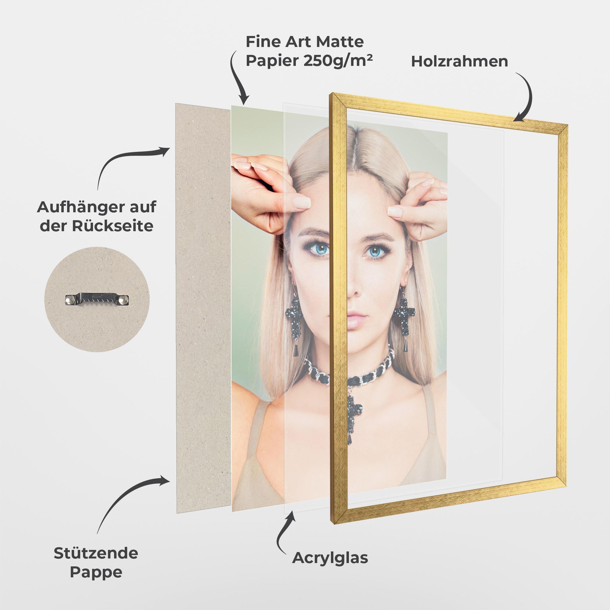 Gerahmte Poster Matchy Earrings Necklaces mockup 1