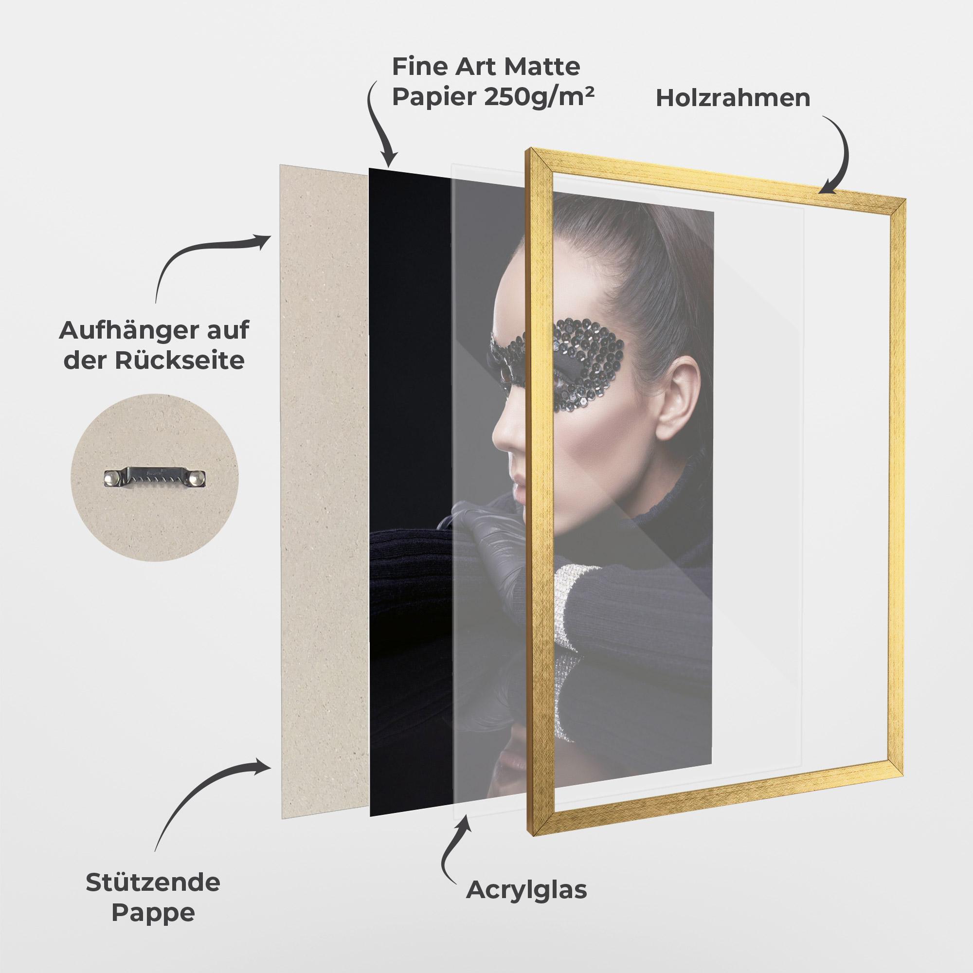 Gerahmte Poster Mirrored Bracelet mockup 1