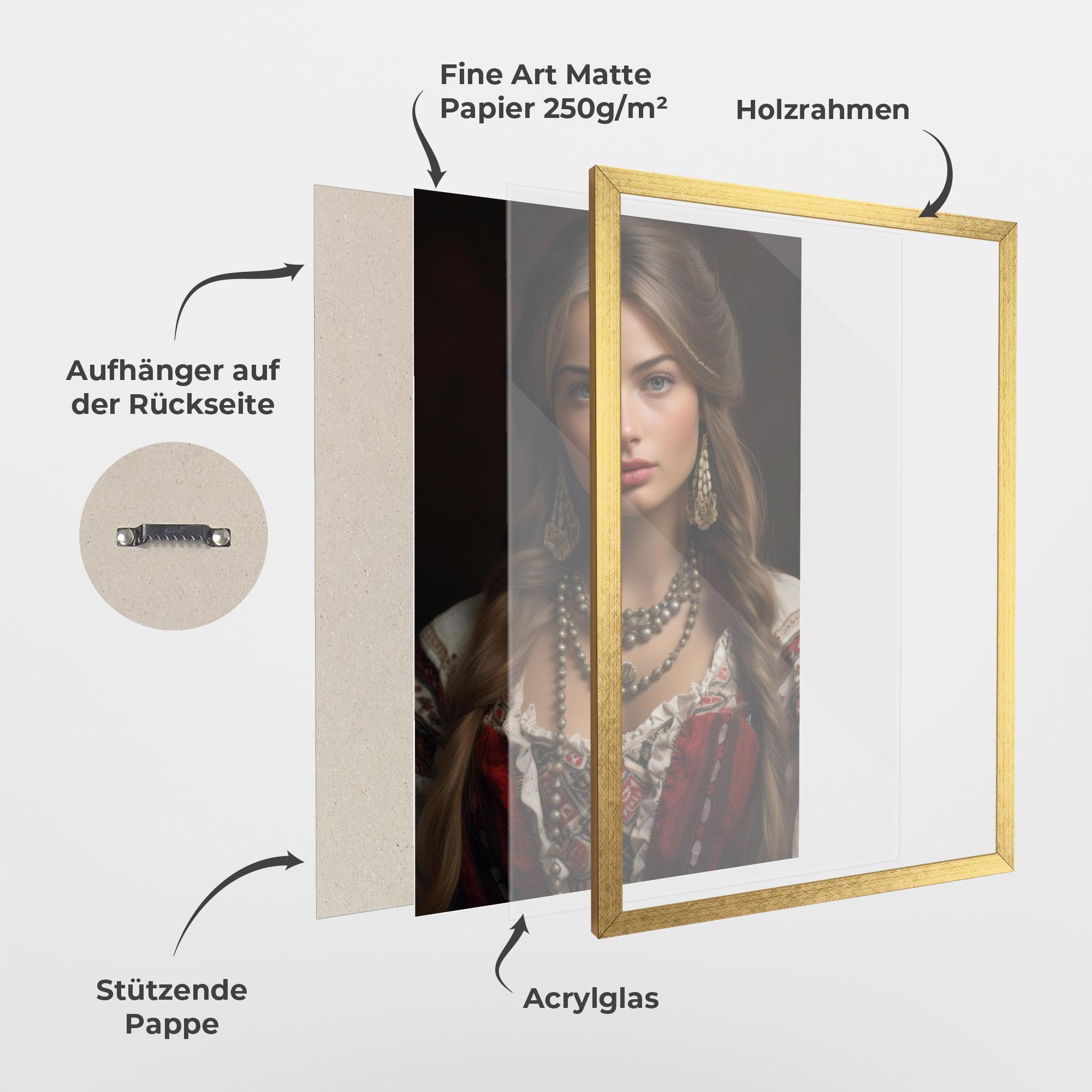 Gerahmte Poster Traditional Necklace mockup 1