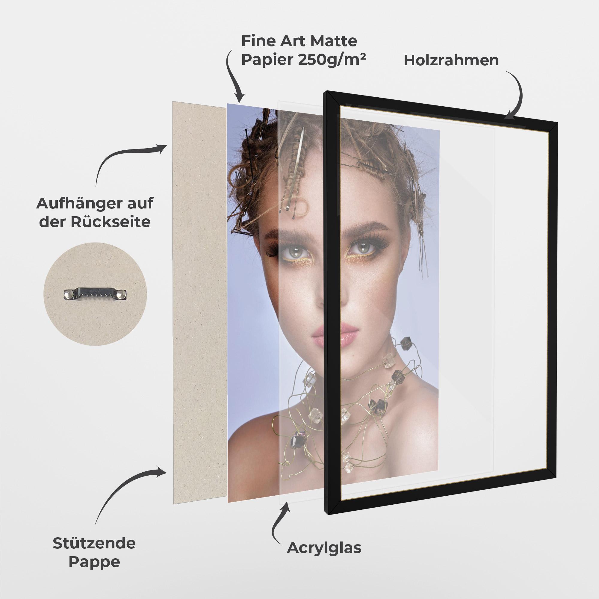 Gerahmte Poster Gold Abstract Accessory mockup 1