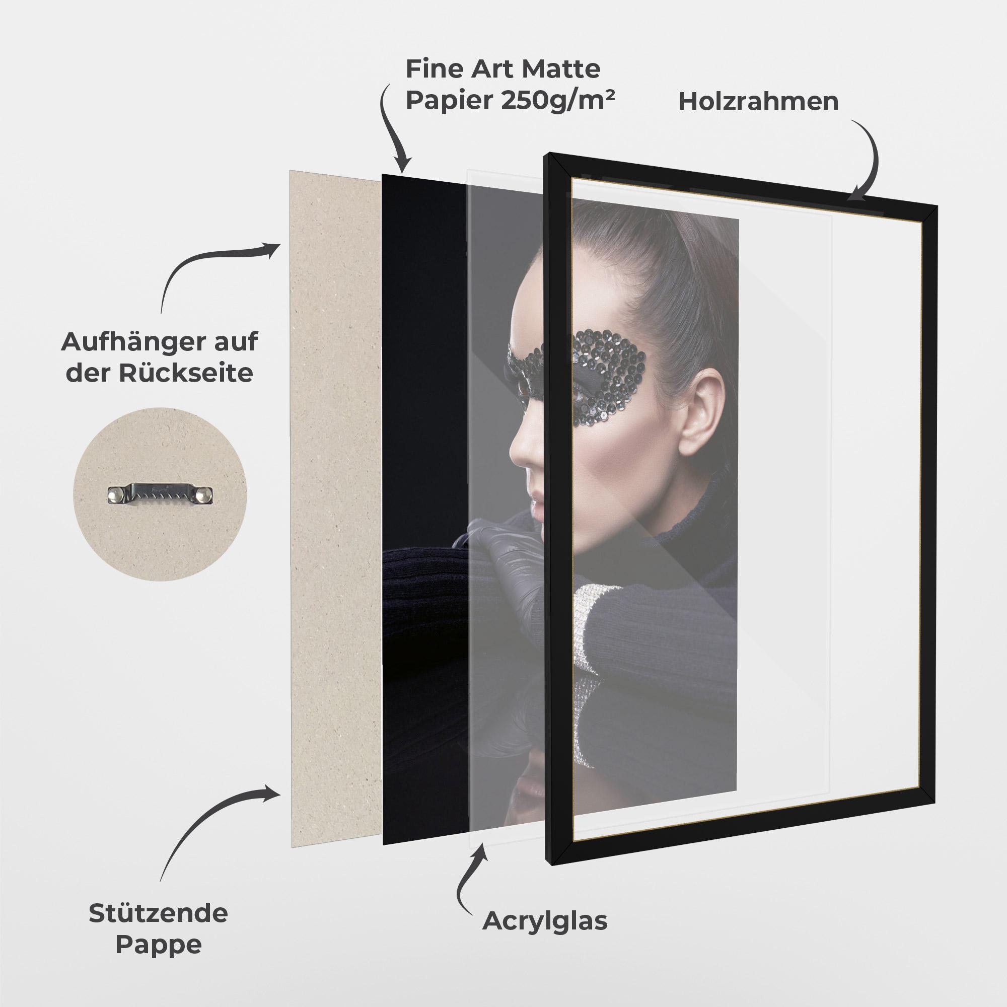 Gerahmte Poster Mirrored Bracelet mockup 1