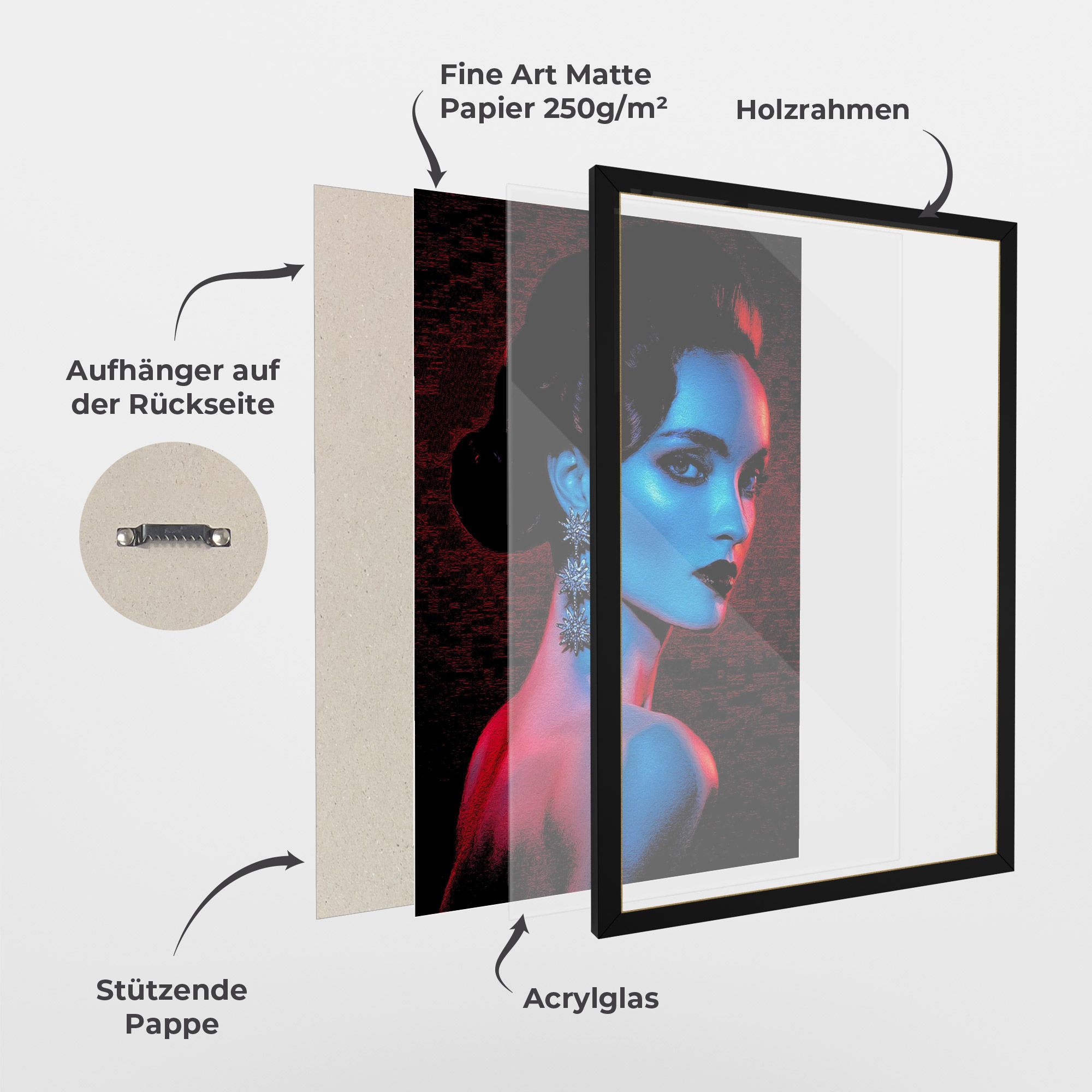 Red Blue Earrings mockup 1