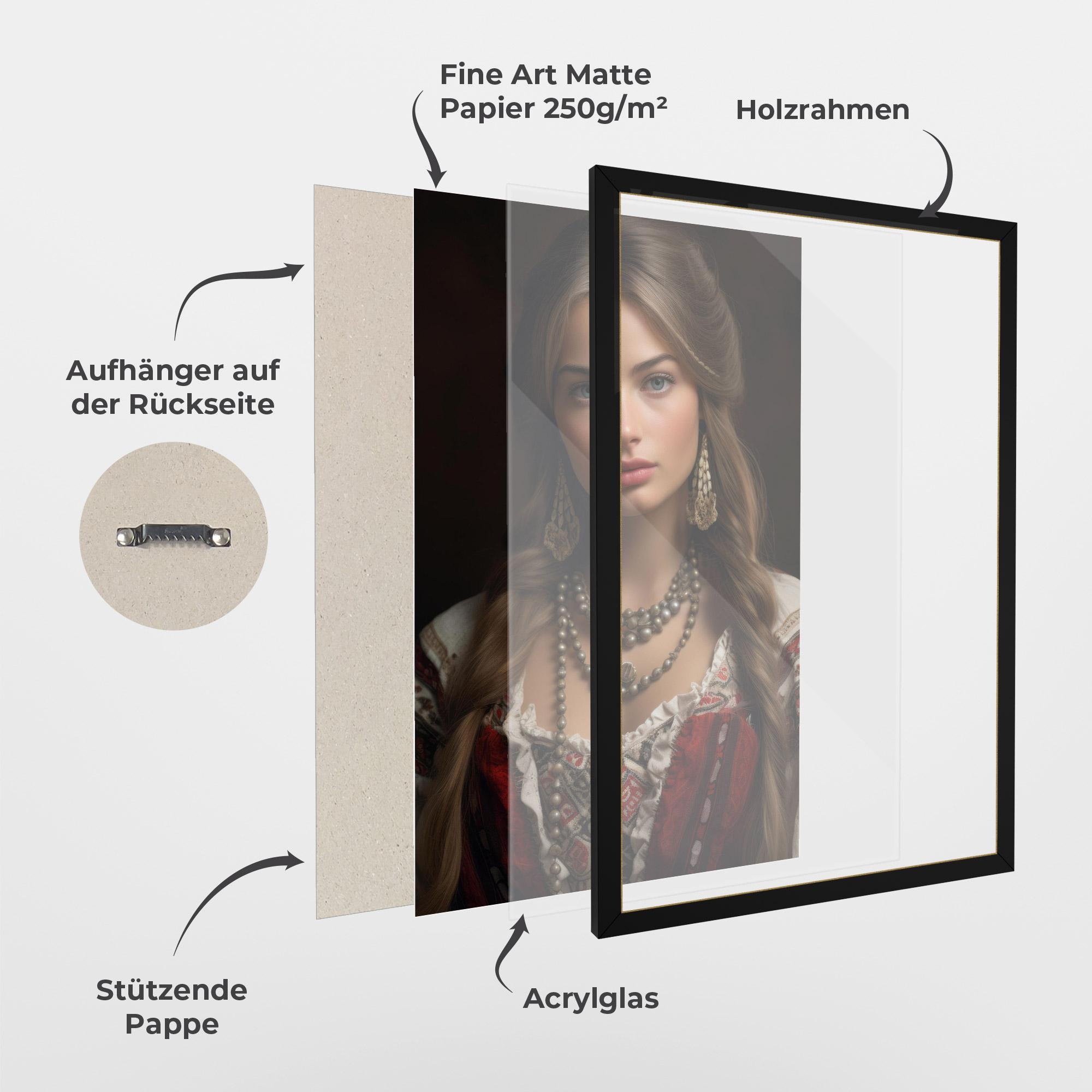 Gerahmte Poster Traditional Necklace mockup 1