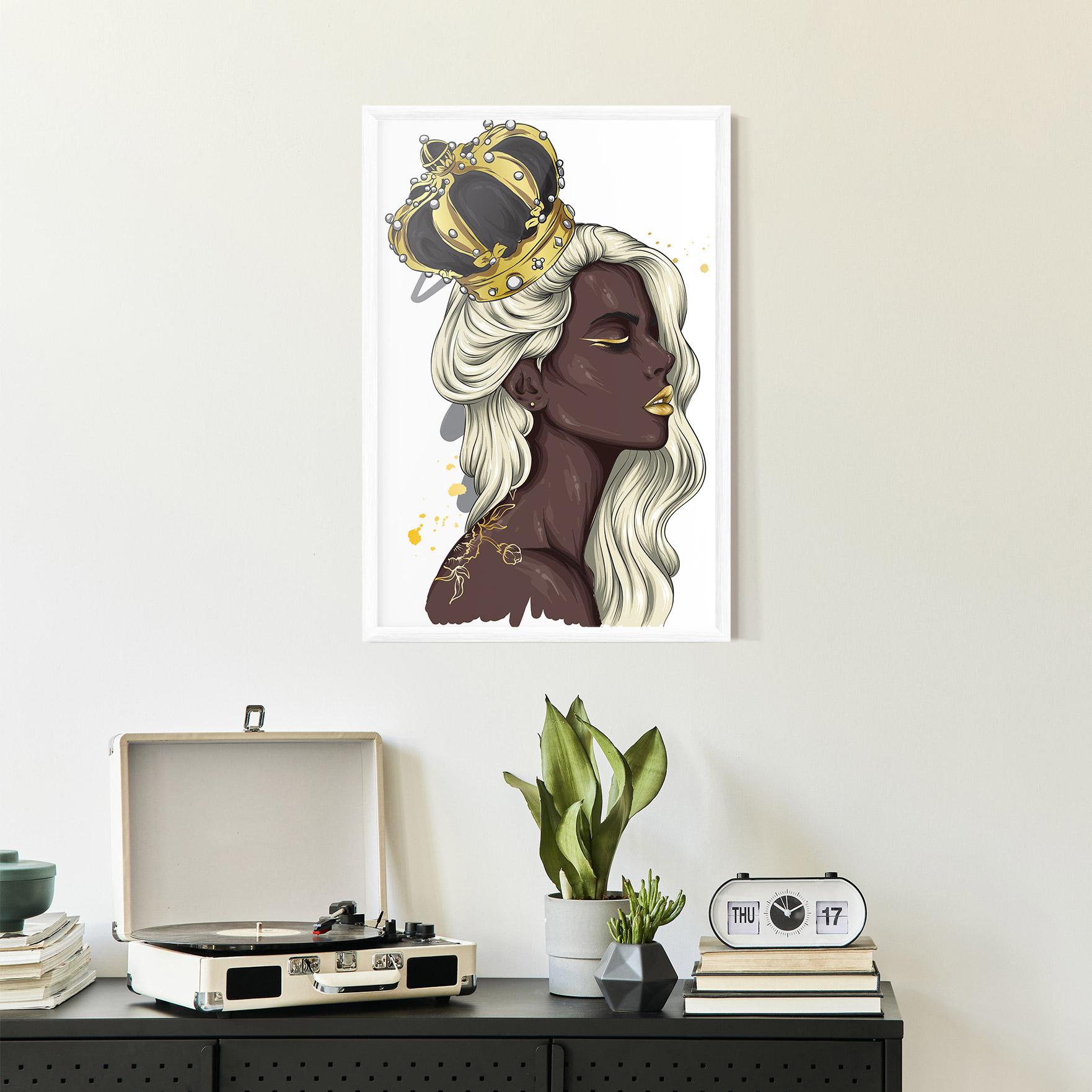 Gerahmte Poster Big Black Crown mockup 2