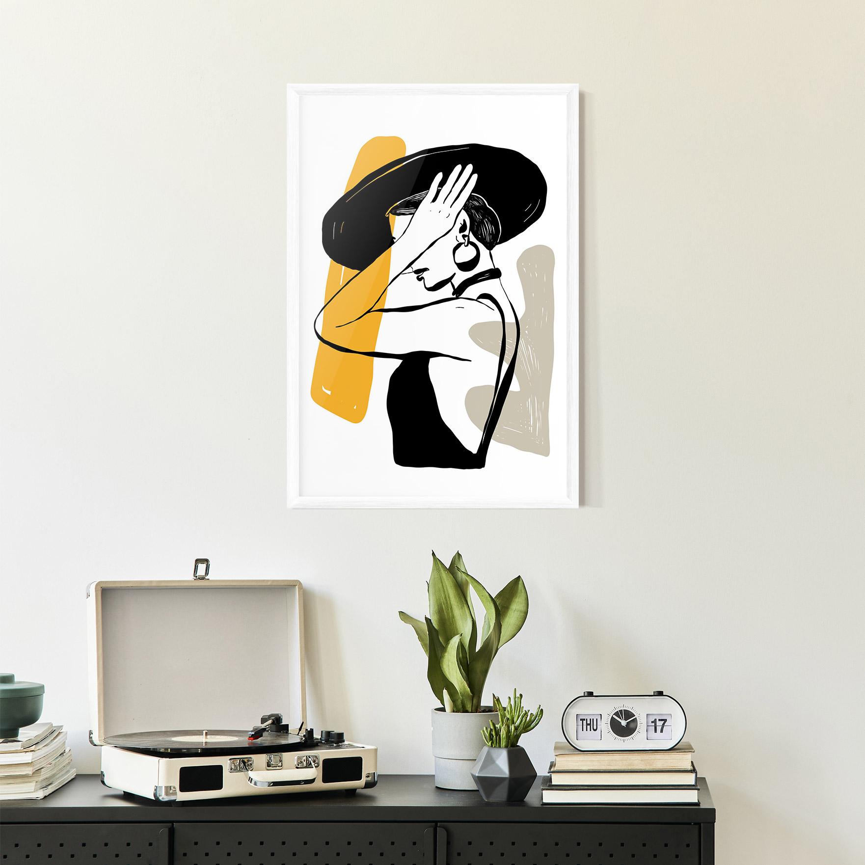 Gerahmte Poster Big Earring mockup 2