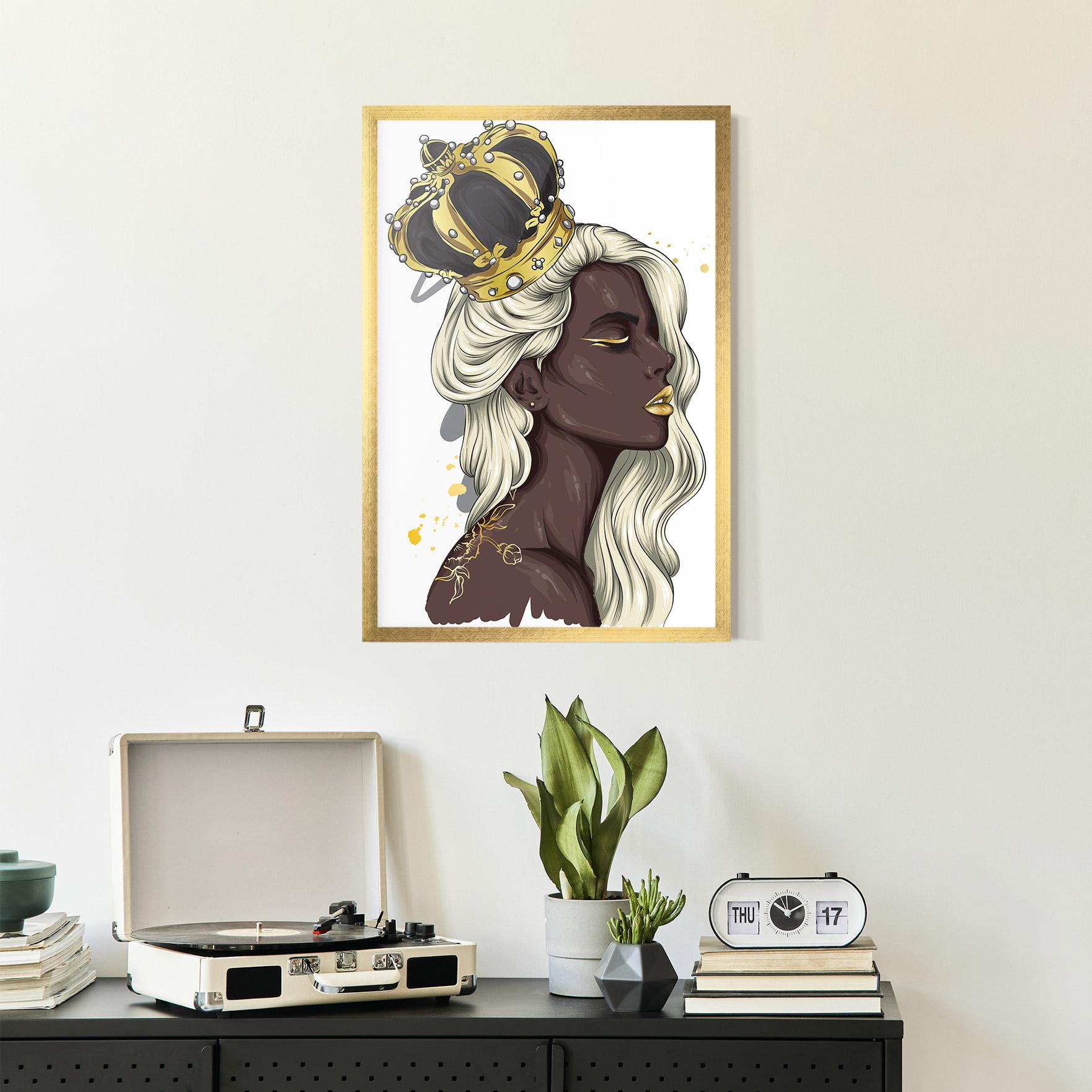 Gerahmte Poster Big Black Crown mockup 2