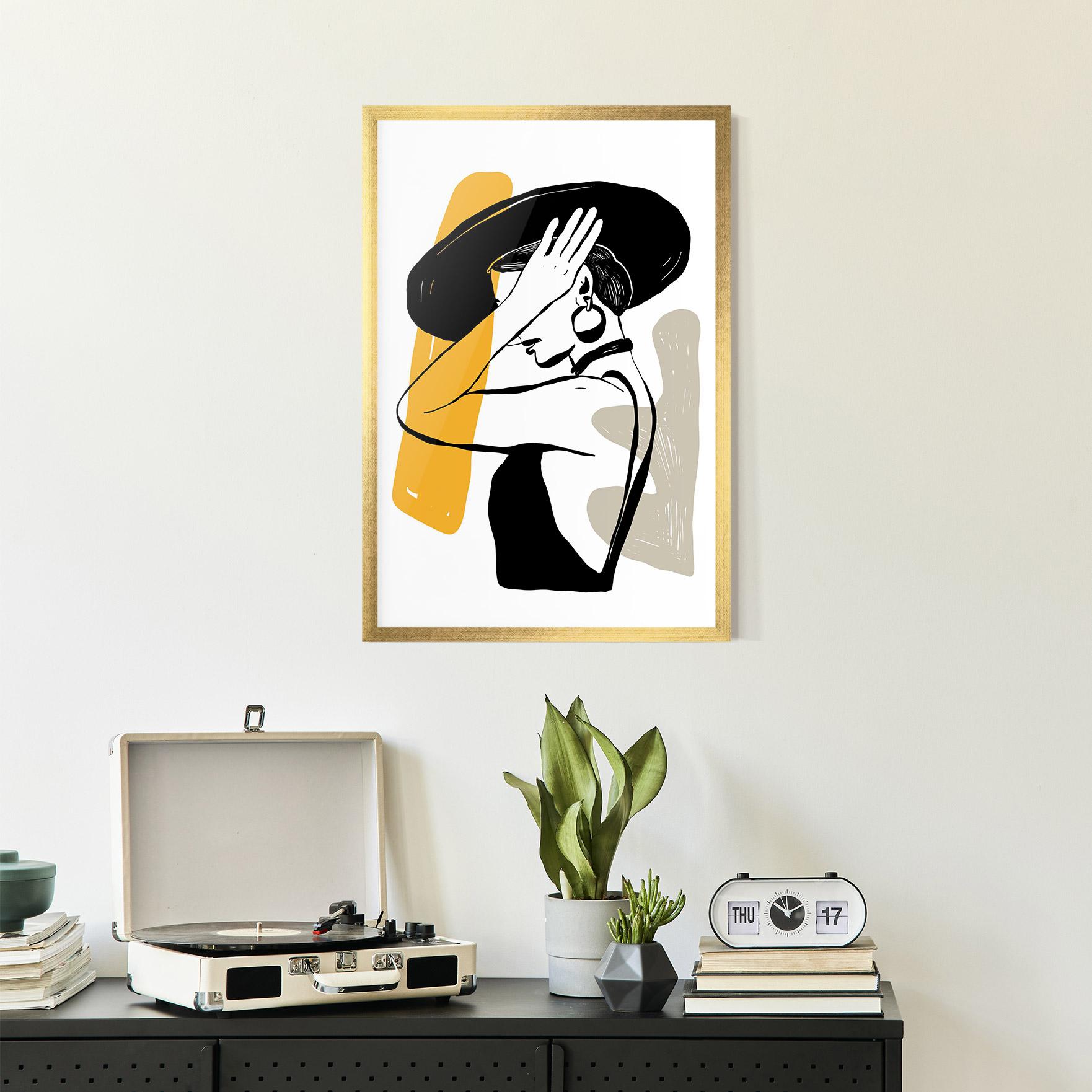 Gerahmte Poster Big Earring mockup 2