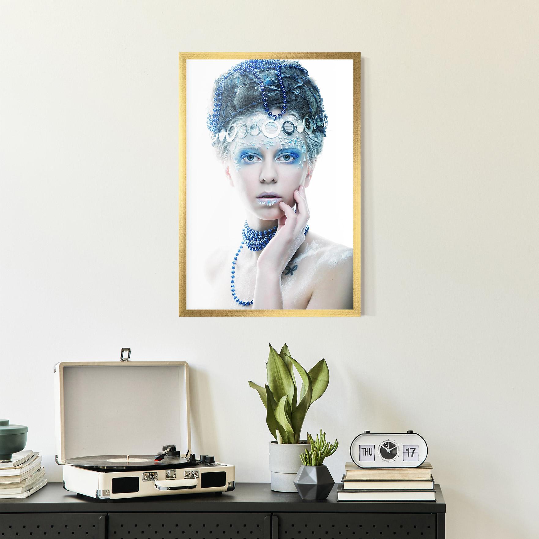 Gerahmte Poster Blue Fairy Woman mockup 2