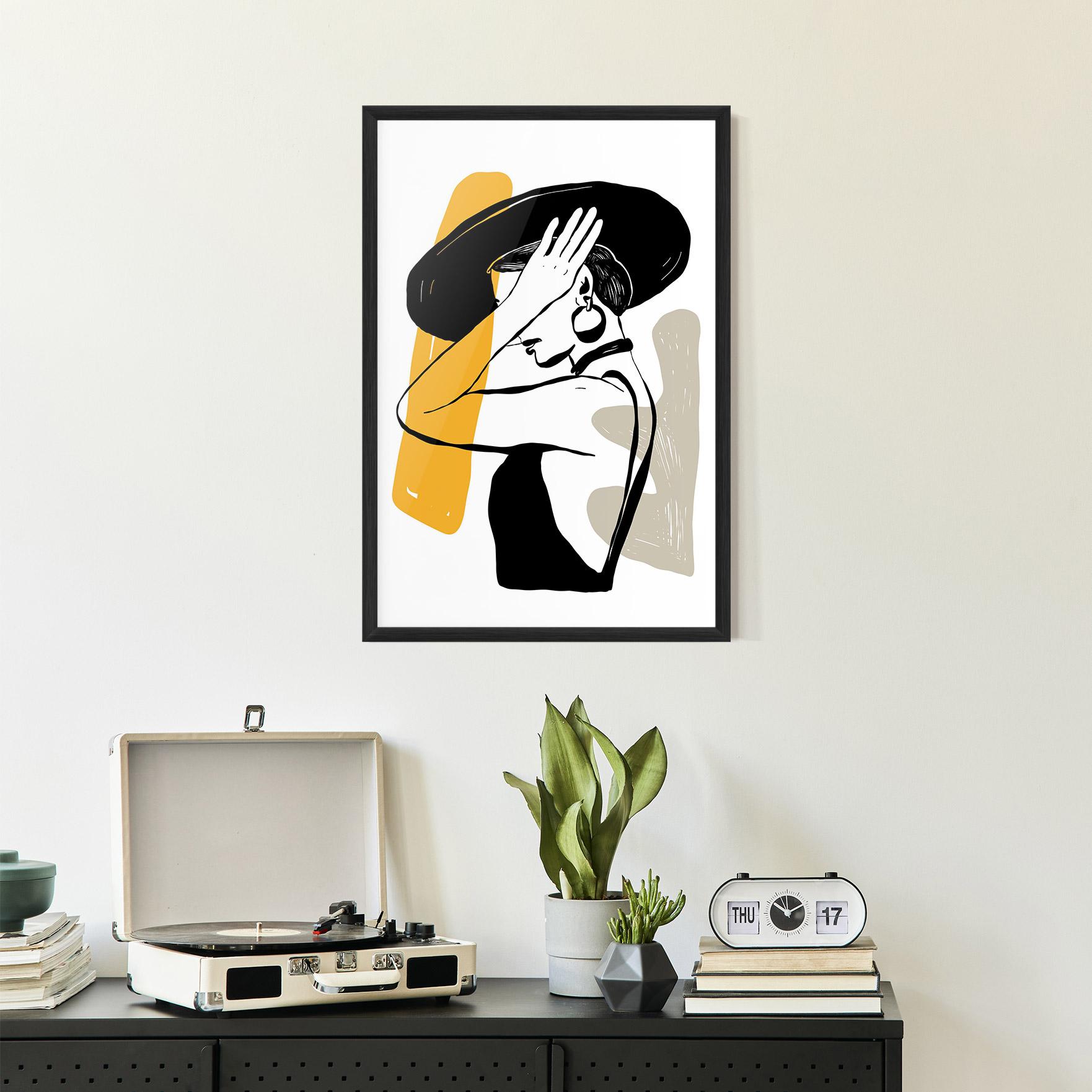 Gerahmte Poster Big Earring mockup 2