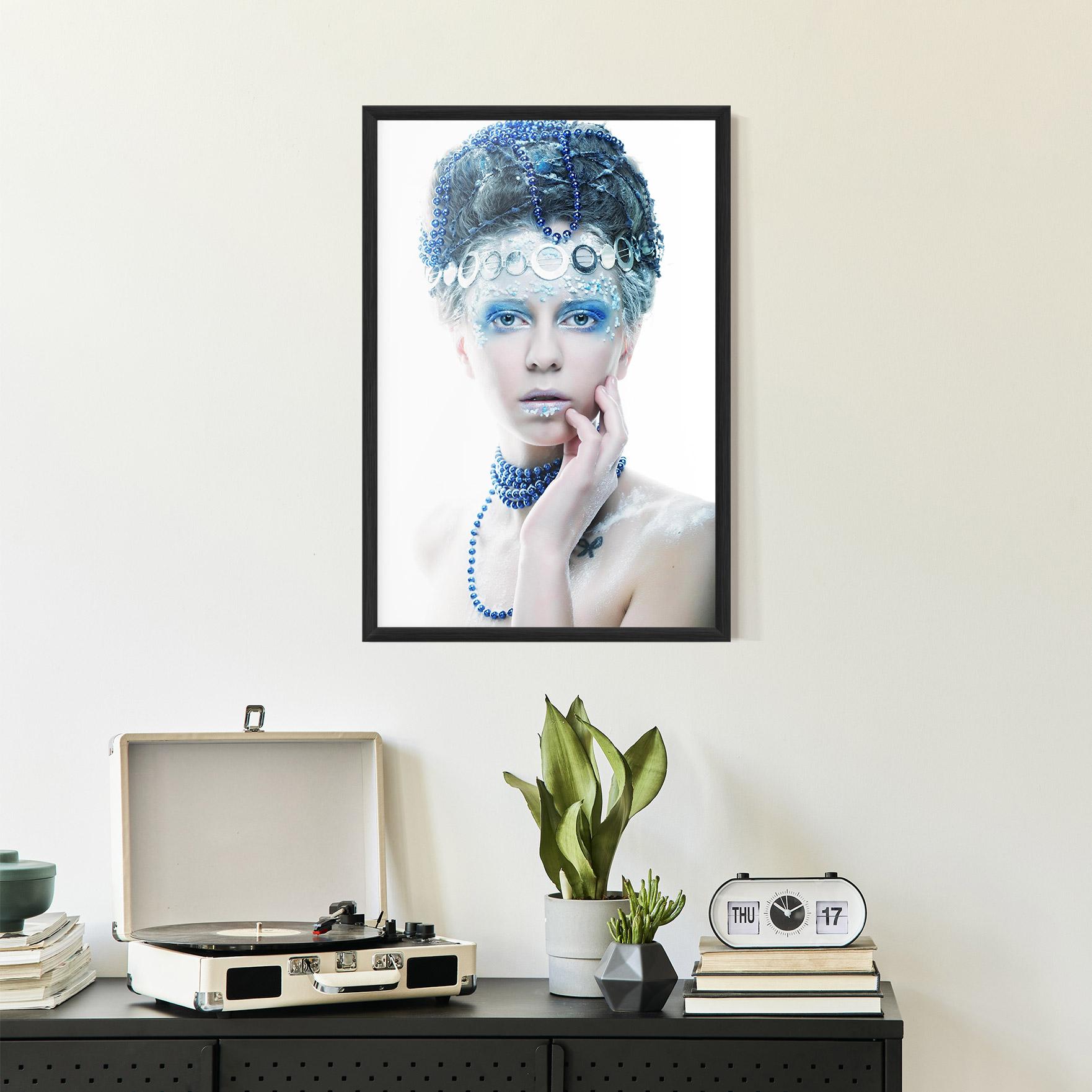 Gerahmte Poster Blue Fairy Woman mockup 2