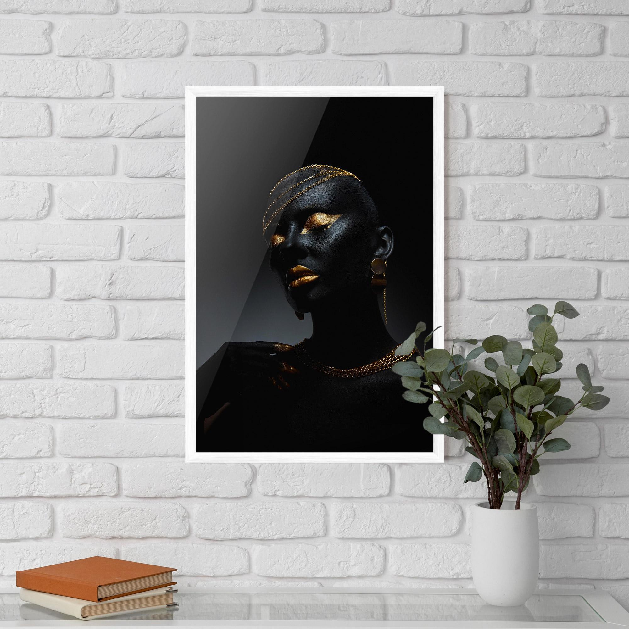 Gerahmte Poster Beauty Gold mockup 5