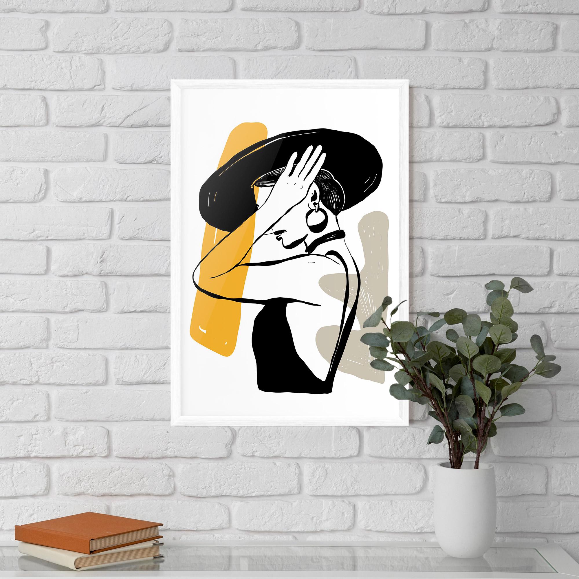 Gerahmte Poster Big Earring mockup 5