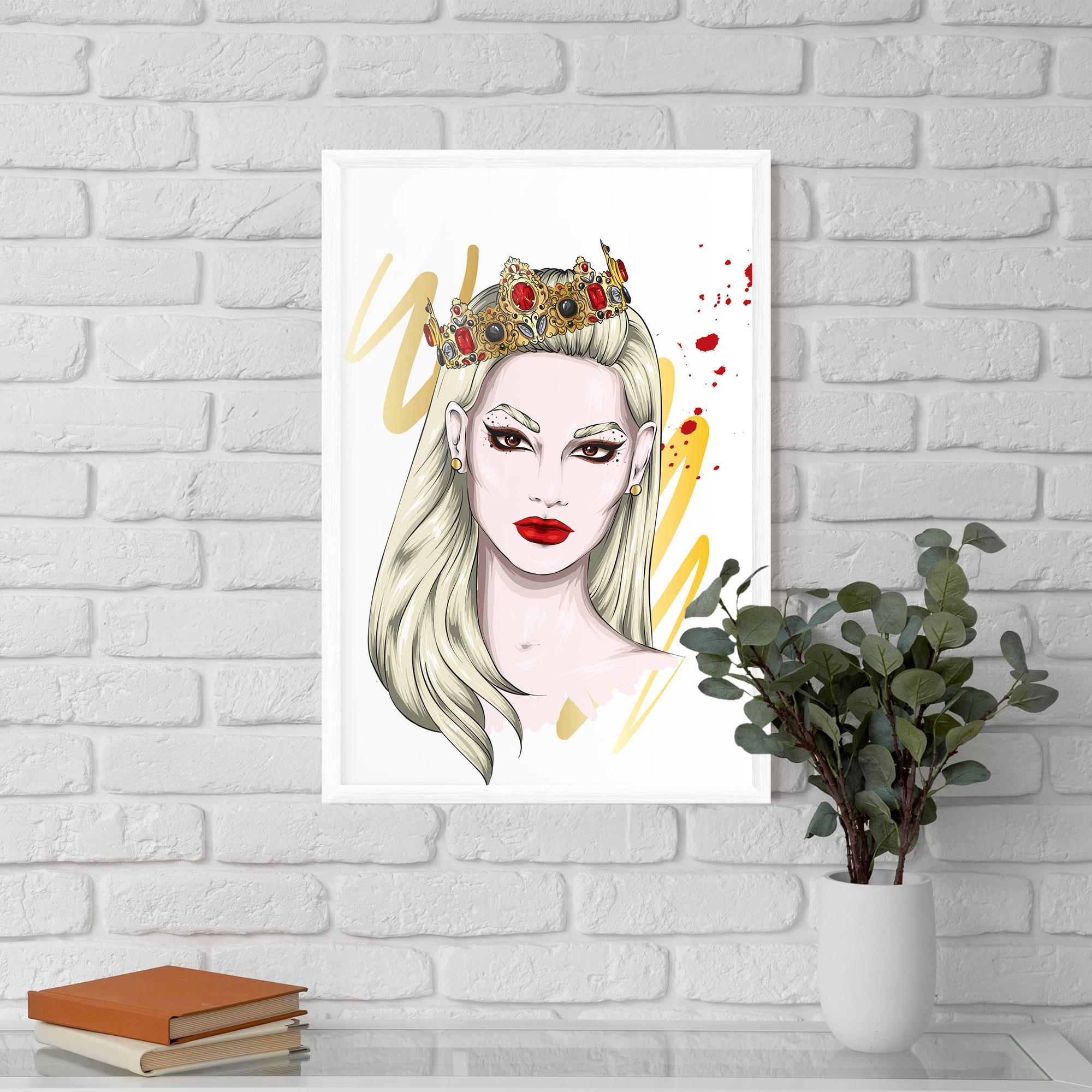 Gerahmte Poster Gold Crown Woman mockup 5