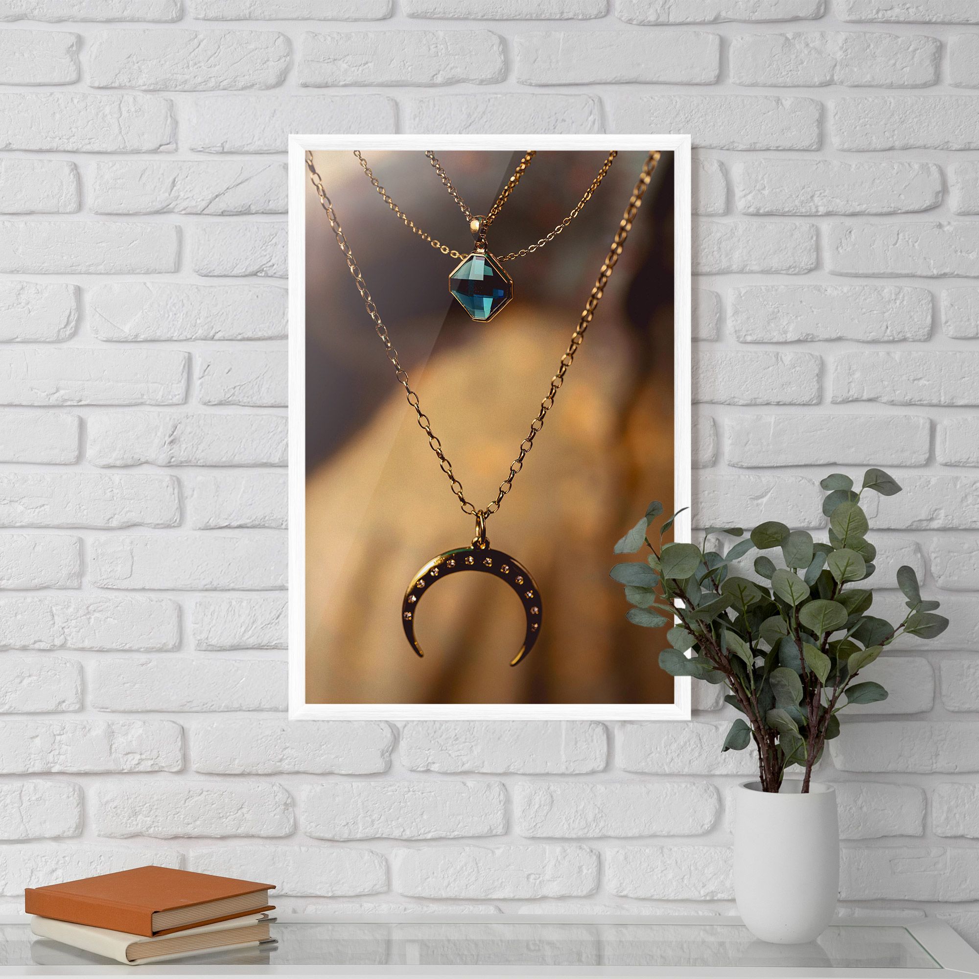 Moon Blue Necklace mockup 5
