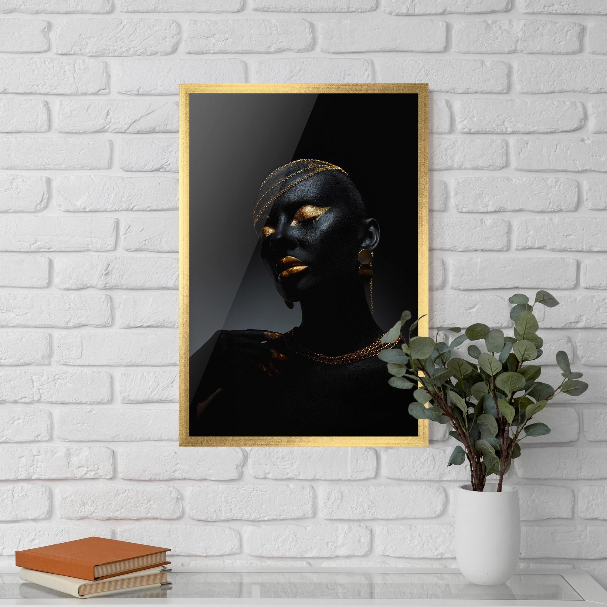 Gerahmte Poster Beauty Gold mockup 5