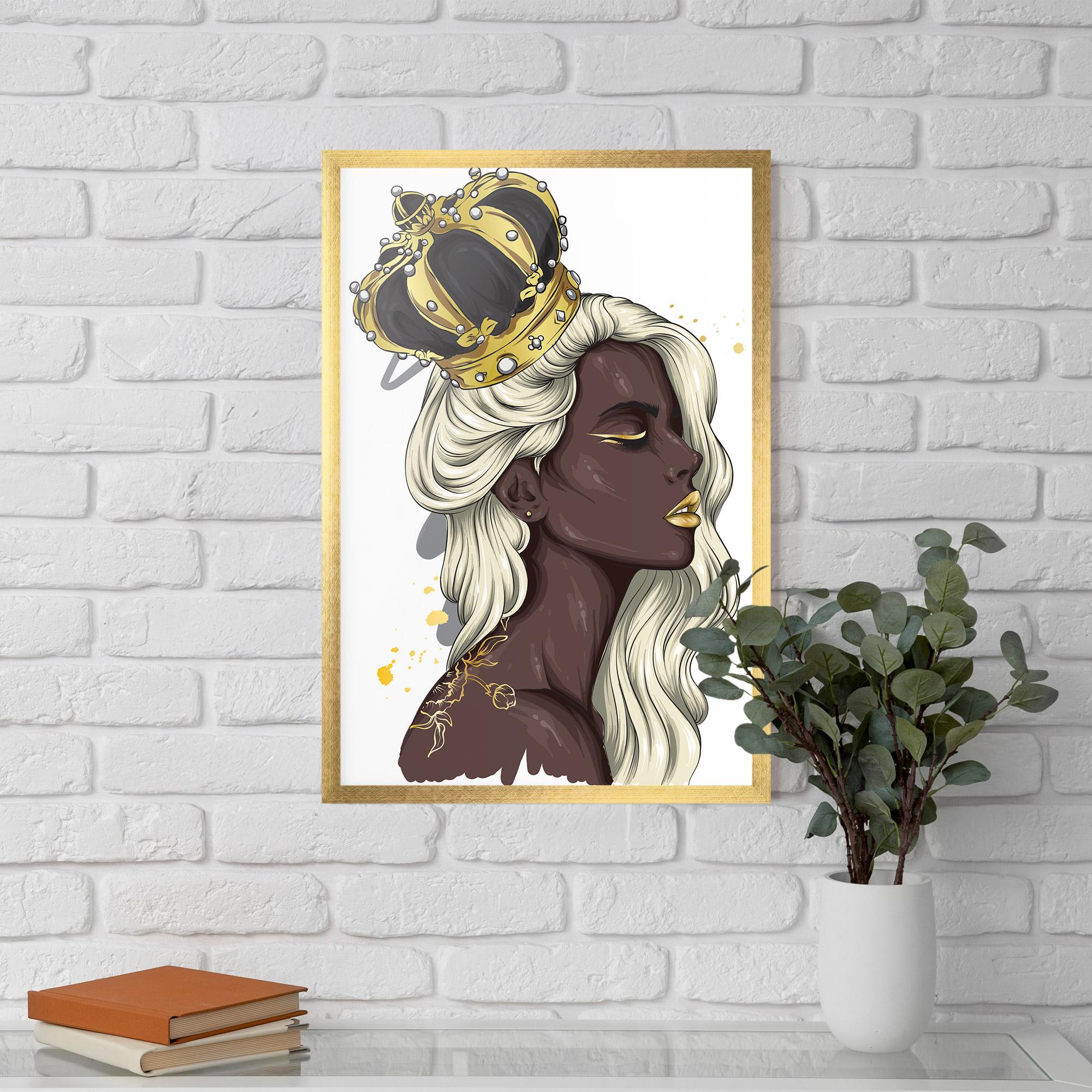 Gerahmte Poster Big Black Crown mockup 5