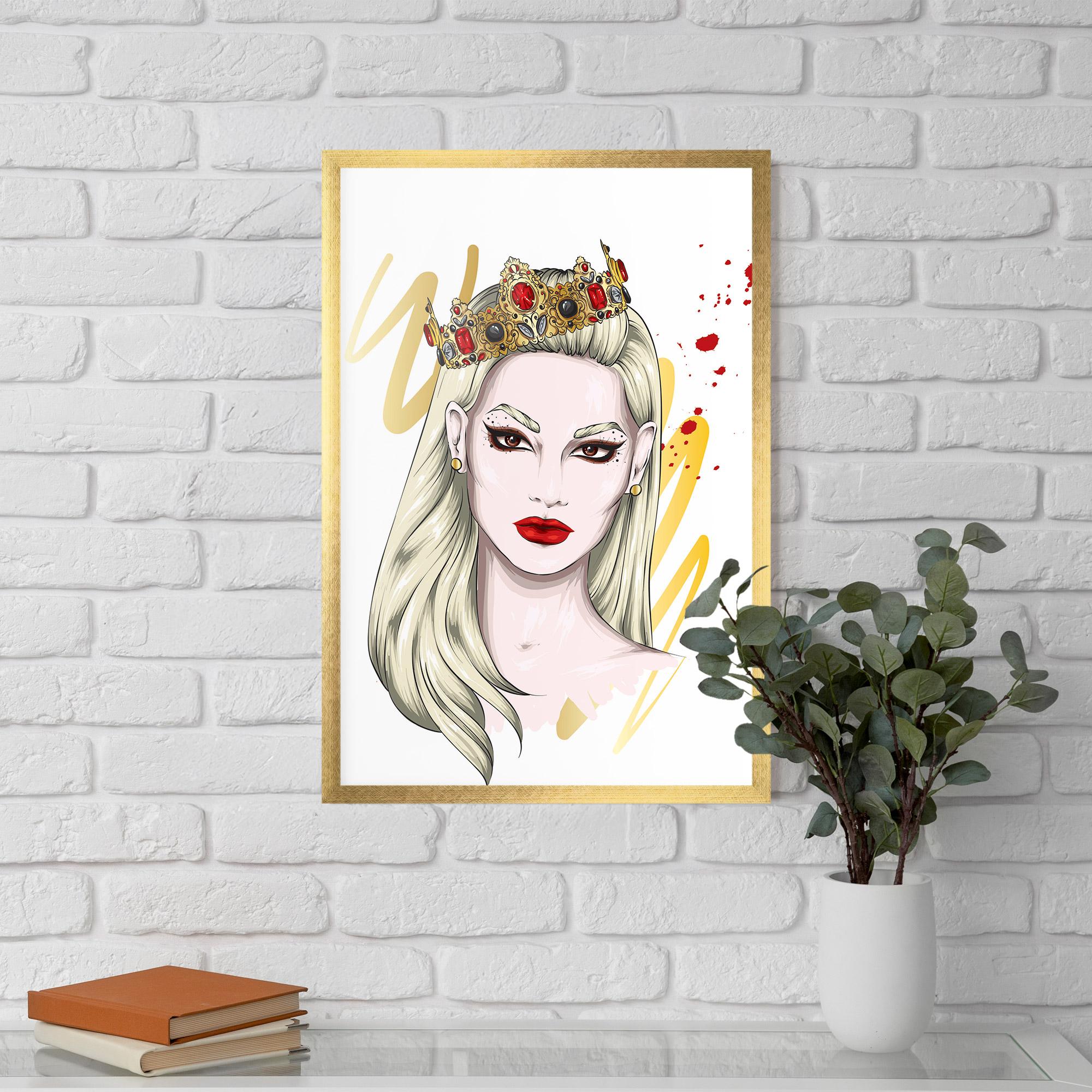 Gerahmte Poster Gold Crown Woman mockup 5