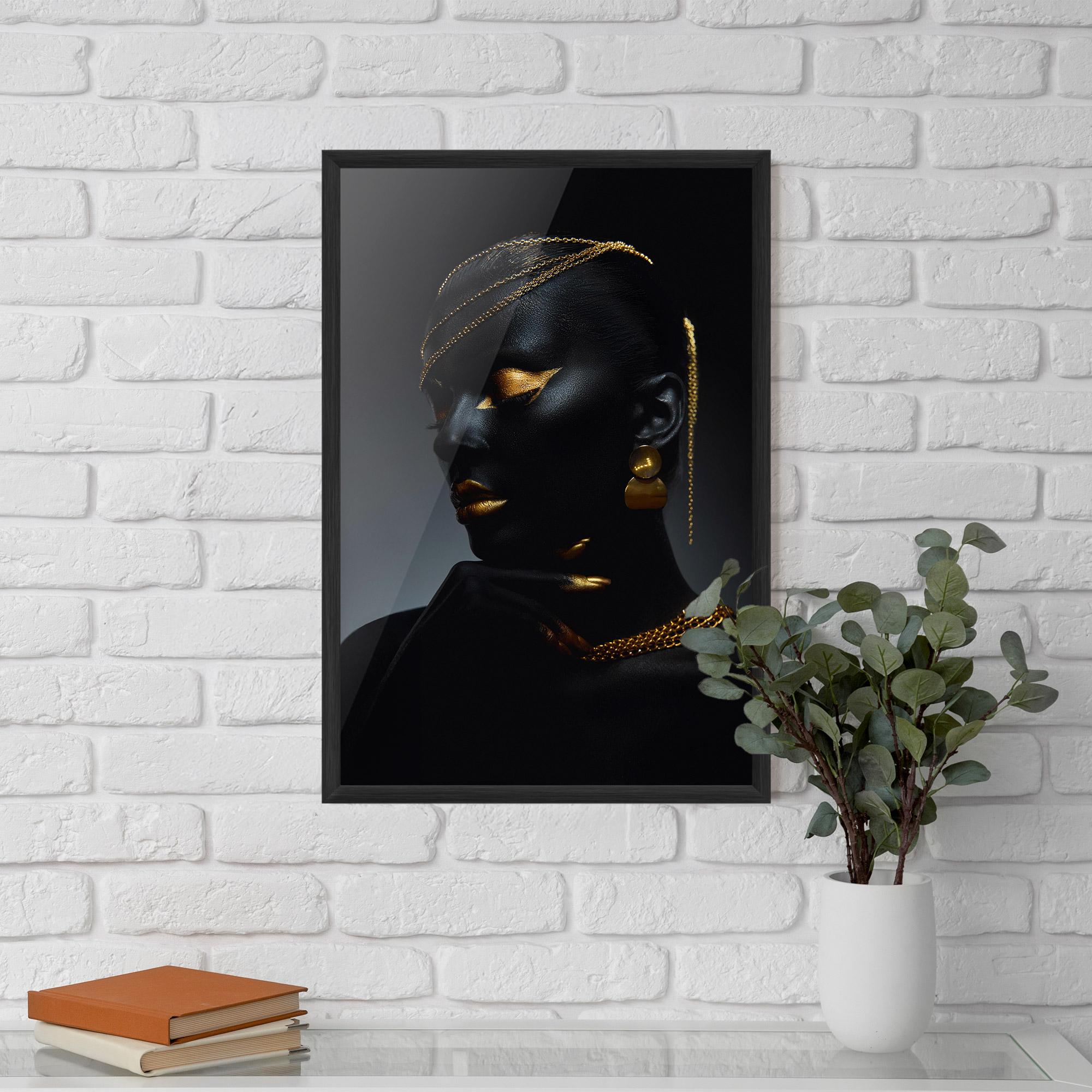 Gerahmte Poster Beauty Gold Accessory mockup 5