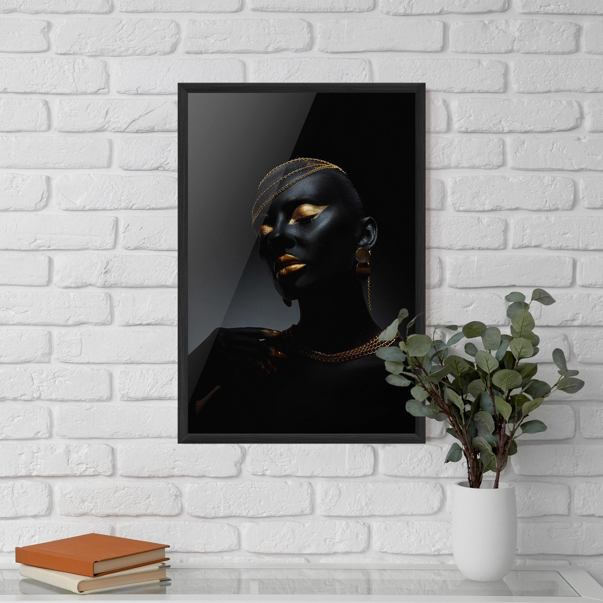 Gerahmte Poster Beauty Gold mockup 5