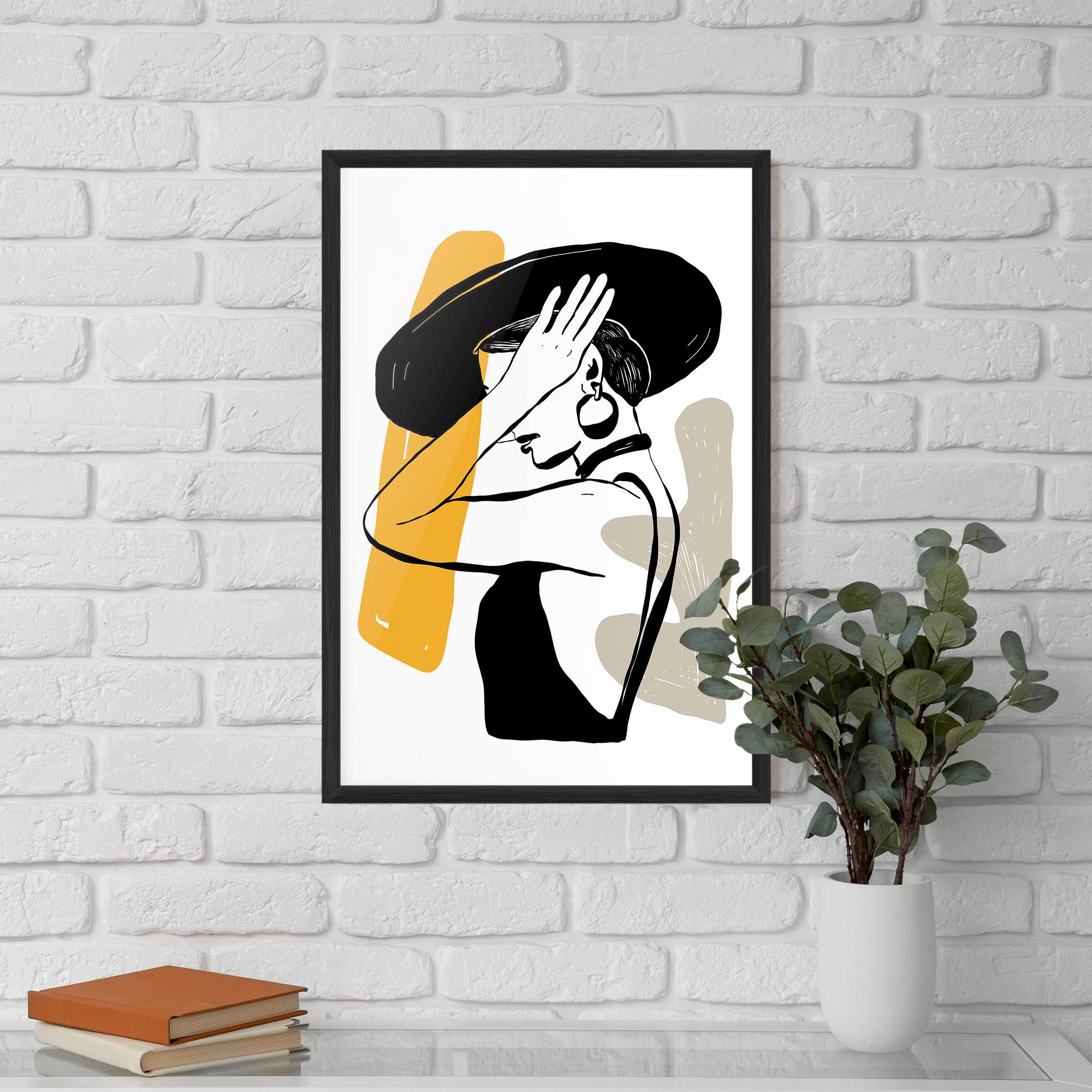 Gerahmte Poster Big Earring mockup 5