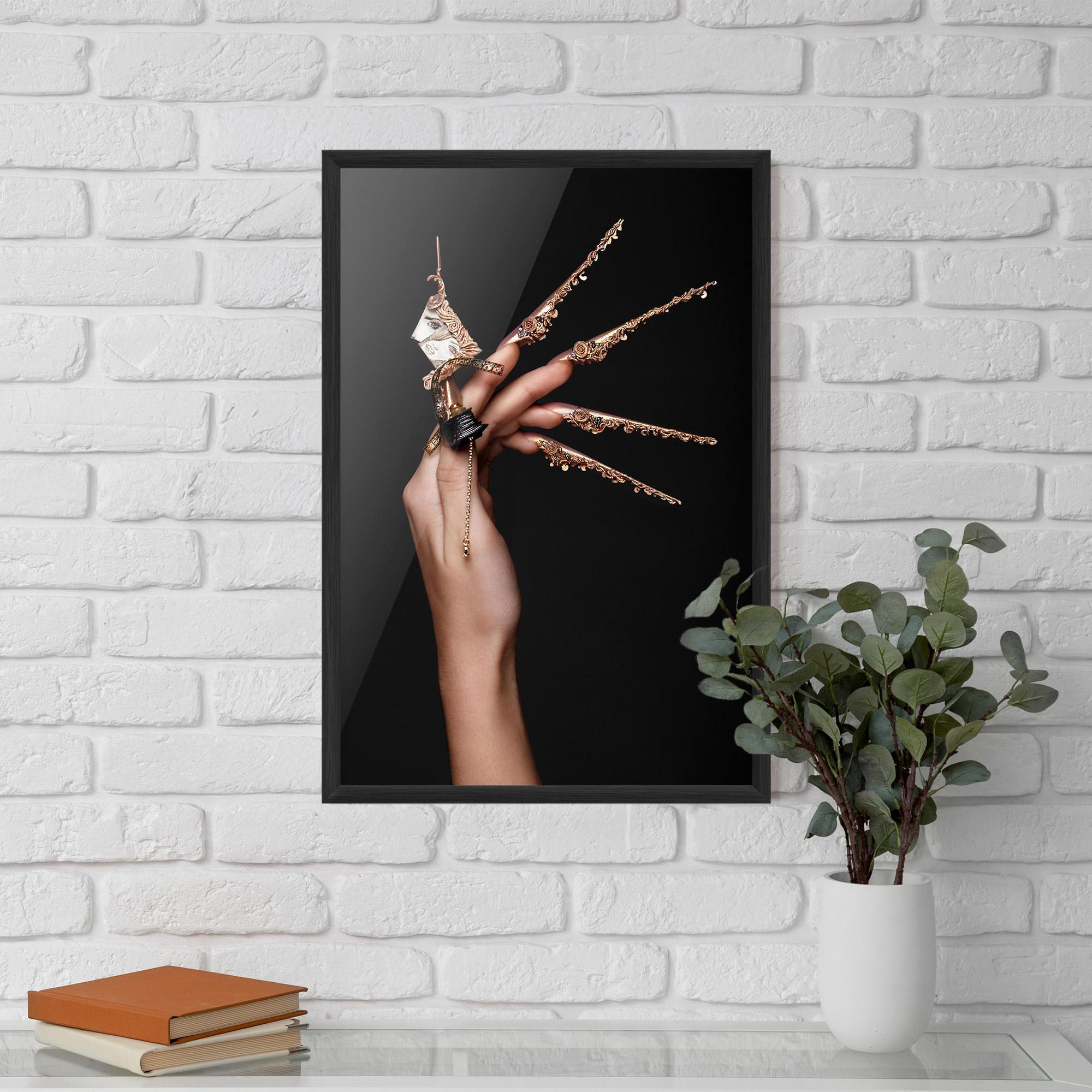 Gerahmte Poster Creative Design Nails mockup 5