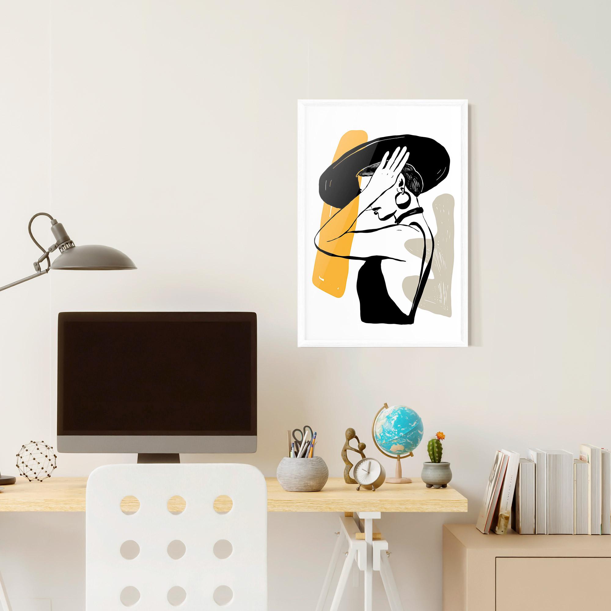 Gerahmte Poster Big Earring mockup 6