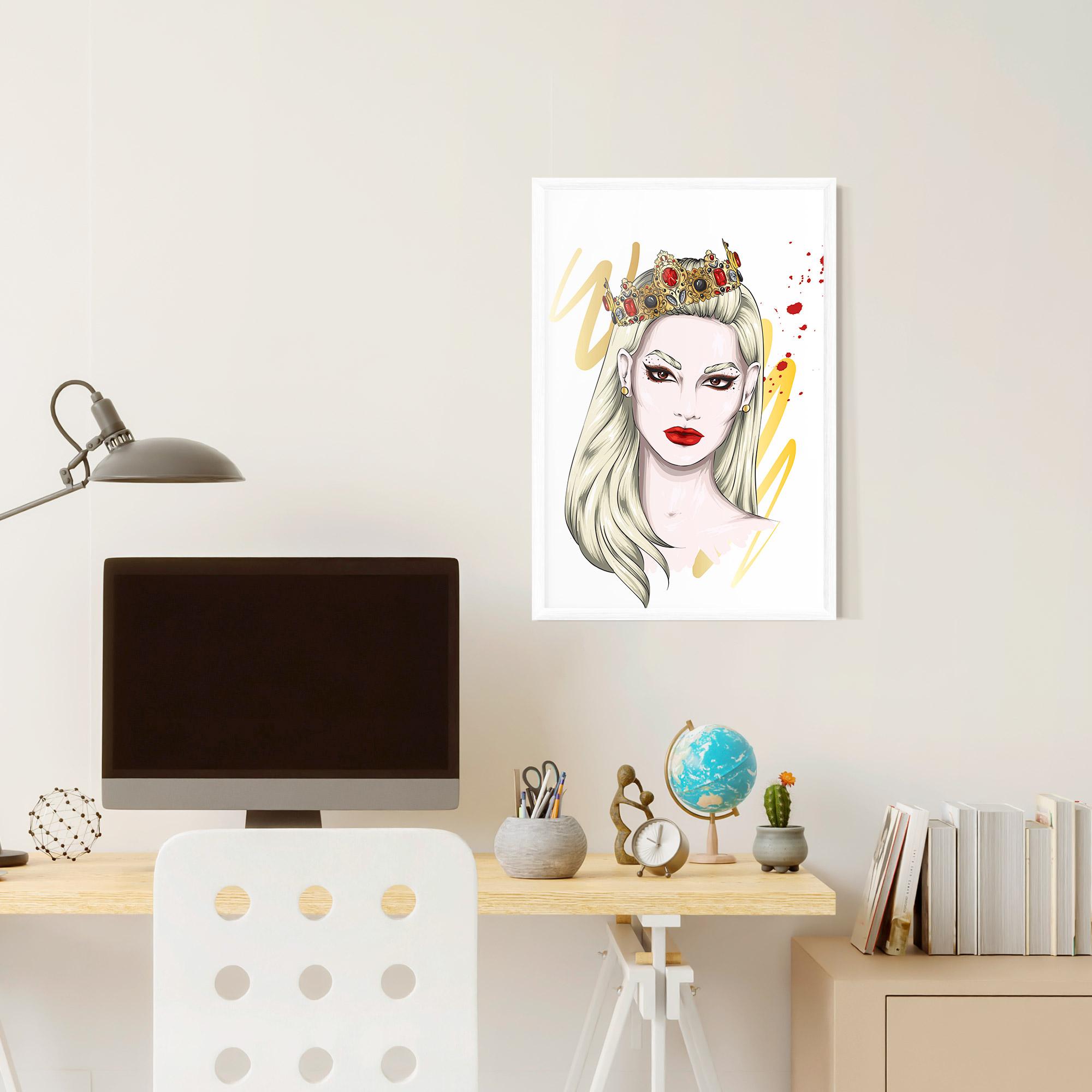 Gerahmte Poster Gold Crown Woman mockup 6