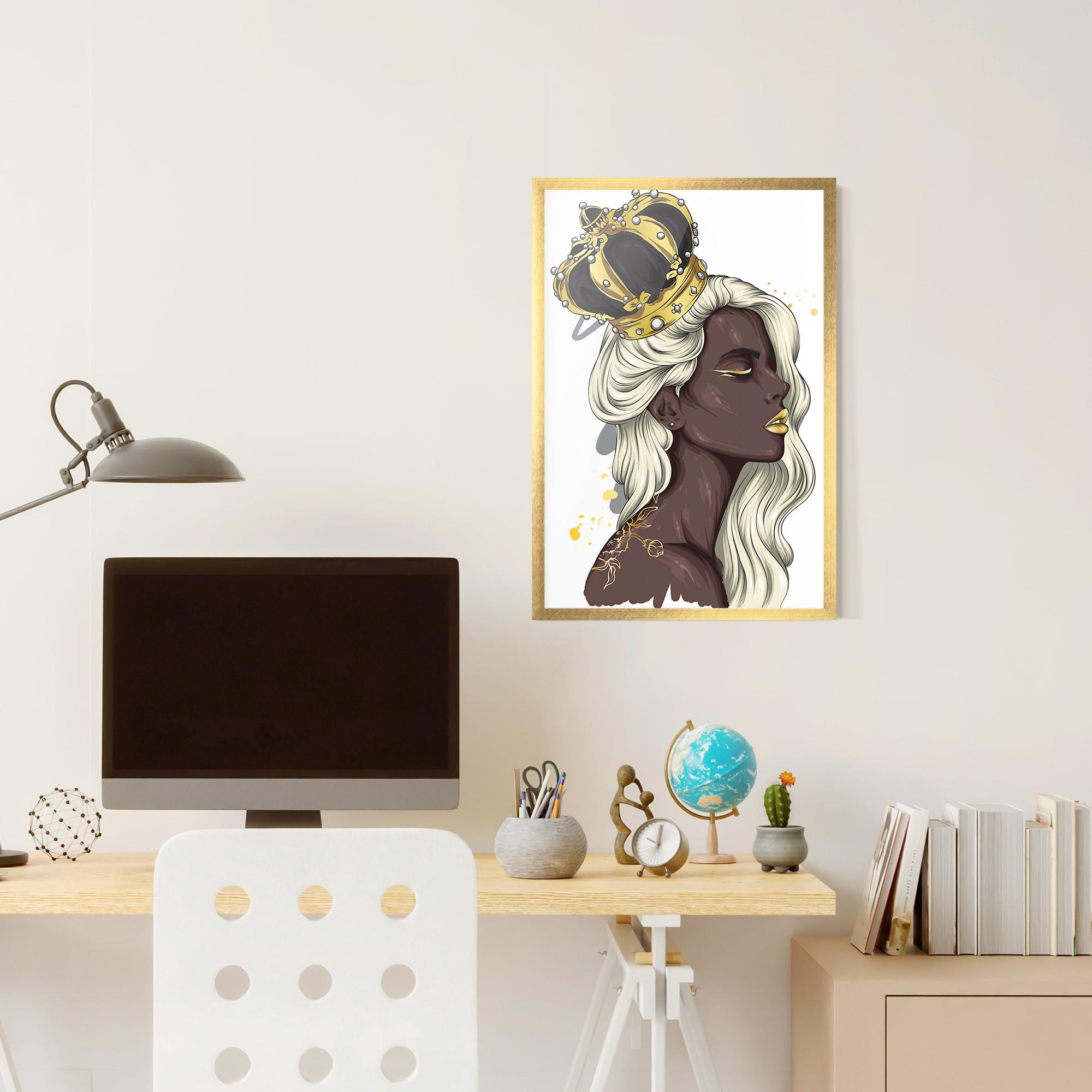 Gerahmte Poster Big Black Crown mockup 6