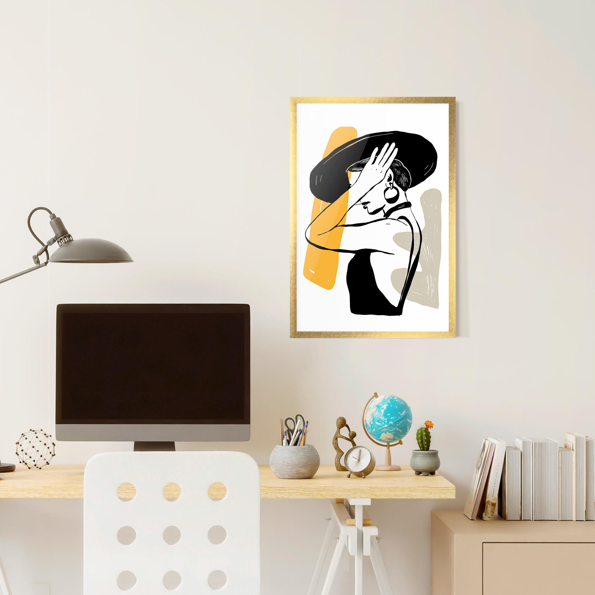 Gerahmte Poster Big Earring mockup 6