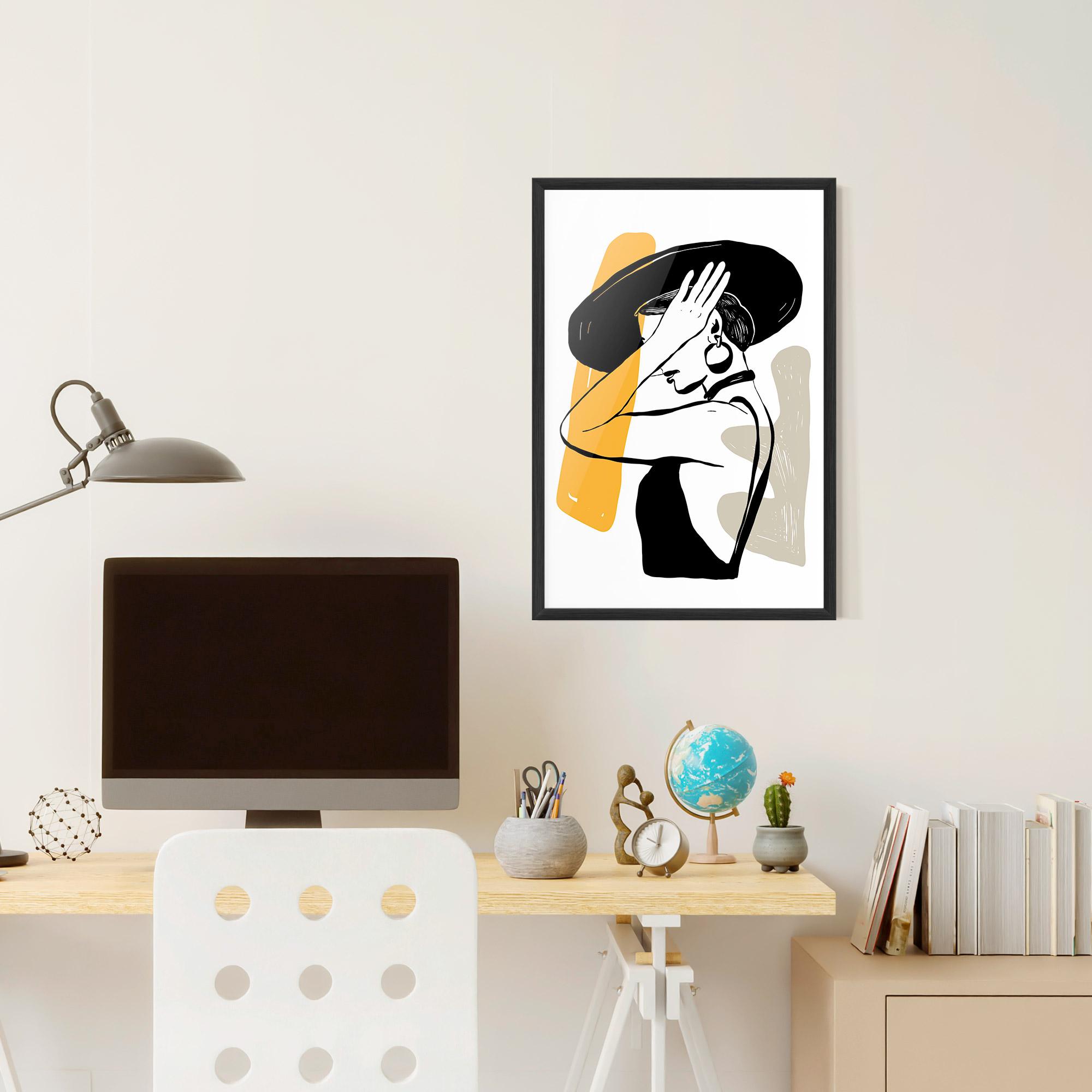 Gerahmte Poster Big Earring mockup 6