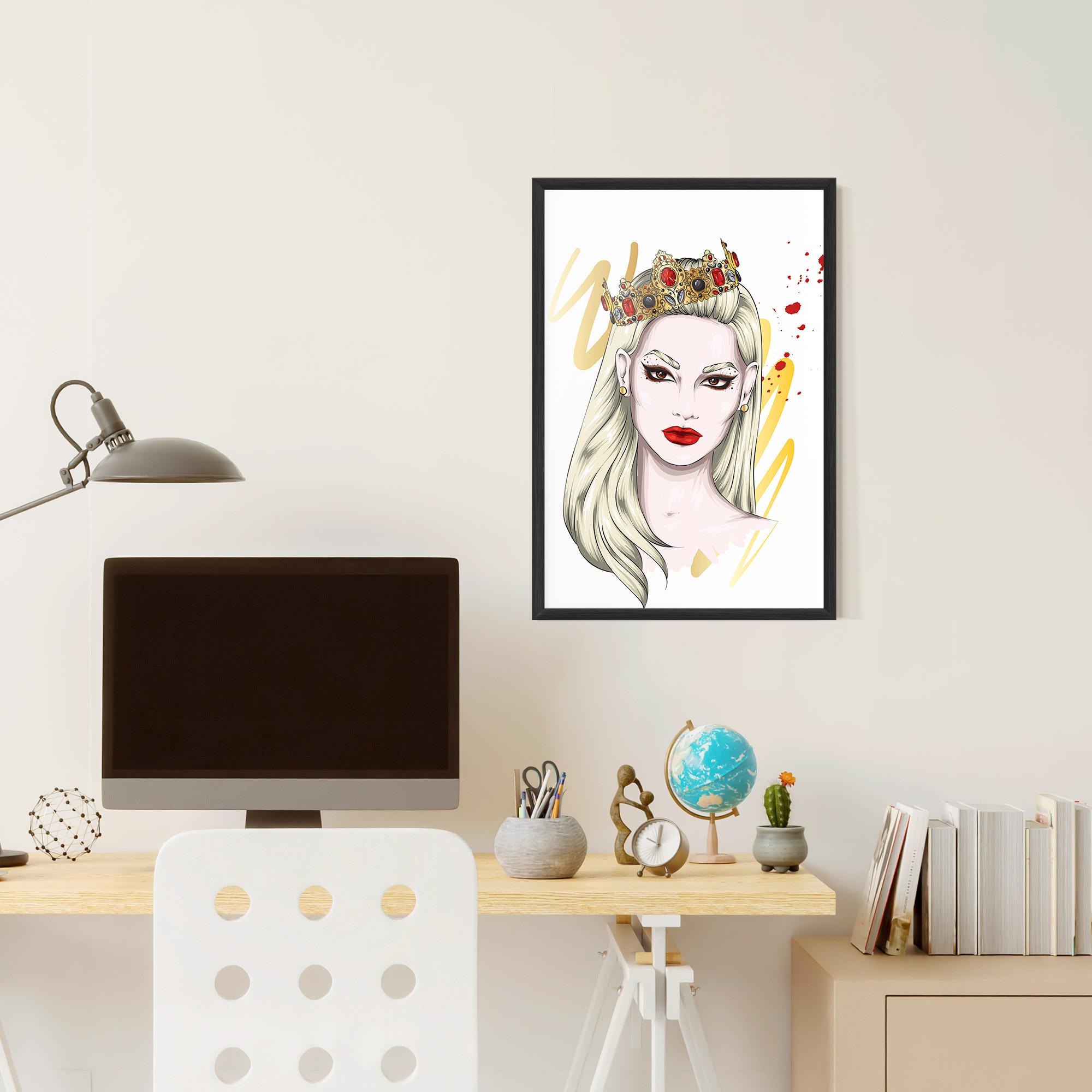 Gerahmte Poster Gold Crown Woman mockup 6