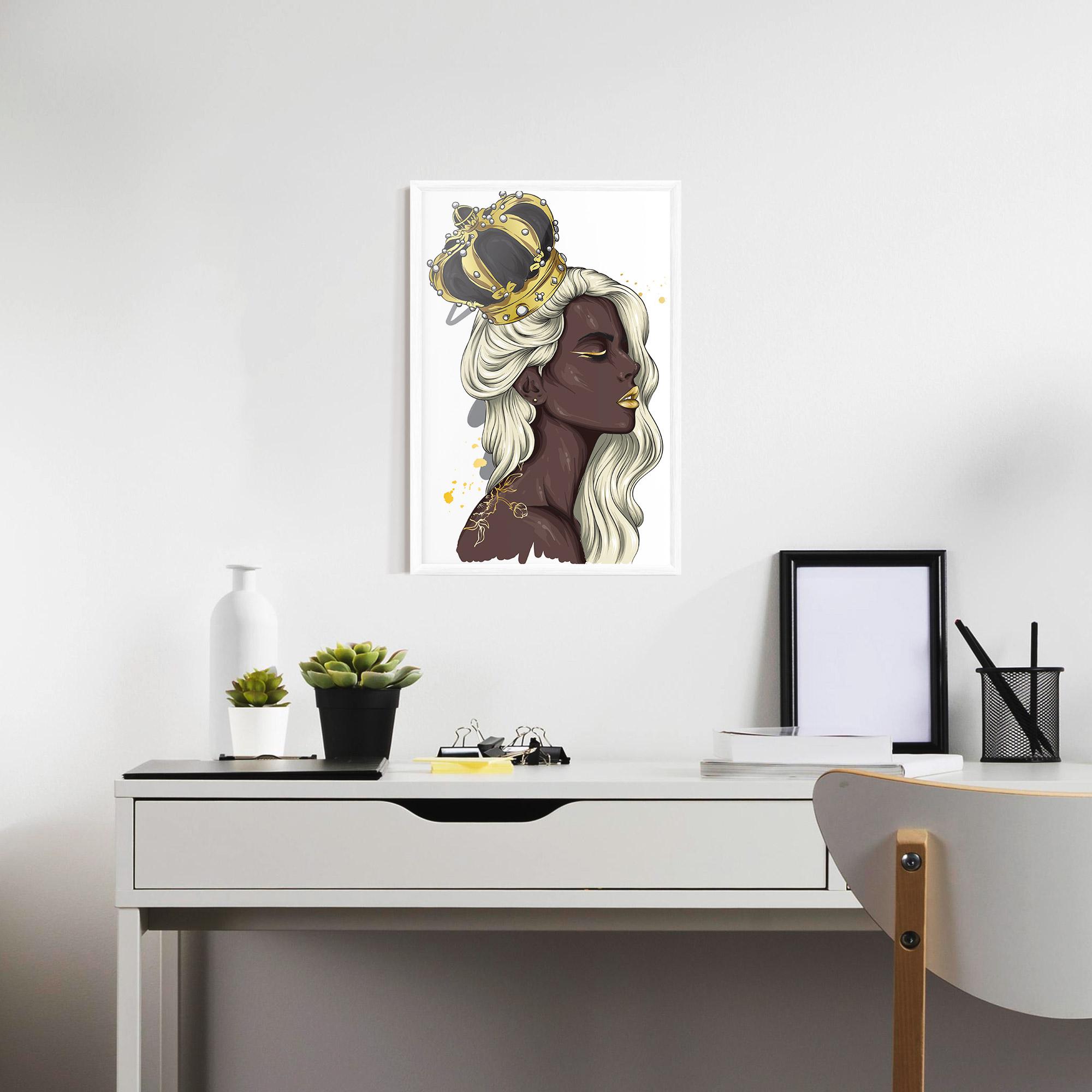 Gerahmte Poster Big Black Crown mockup 7