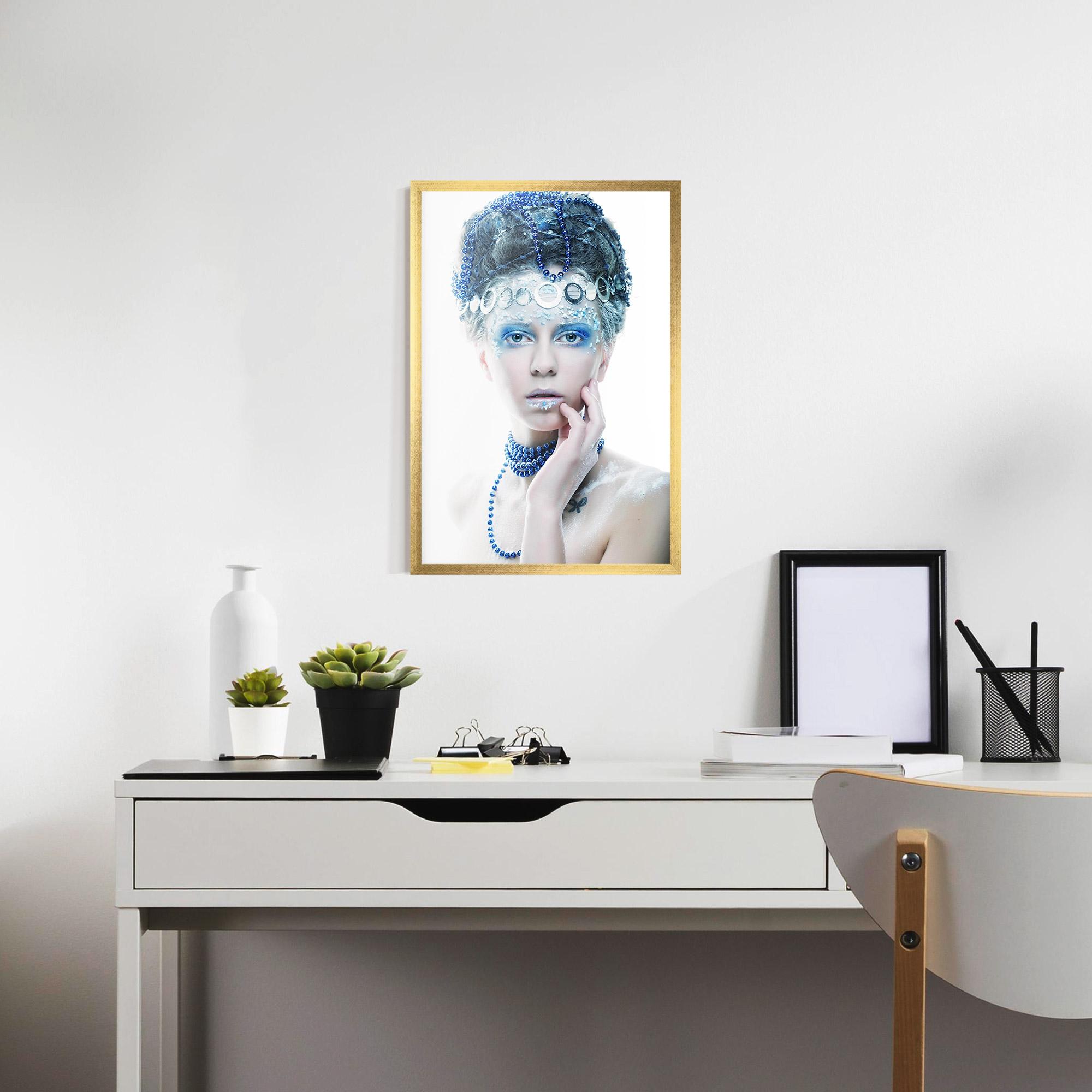 Gerahmte Poster Blue Fairy Woman mockup 7