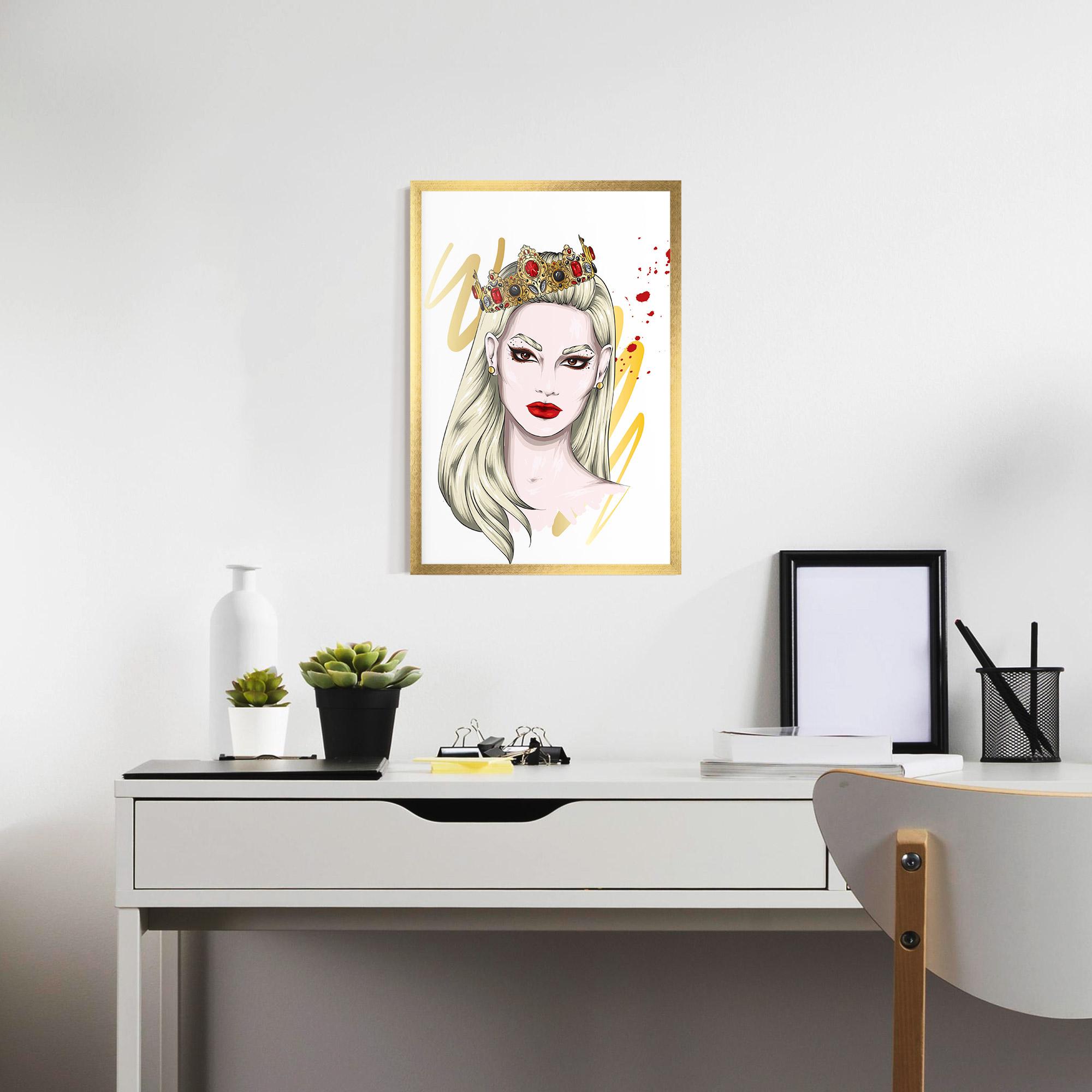 Gerahmte Poster Gold Crown Woman mockup 7