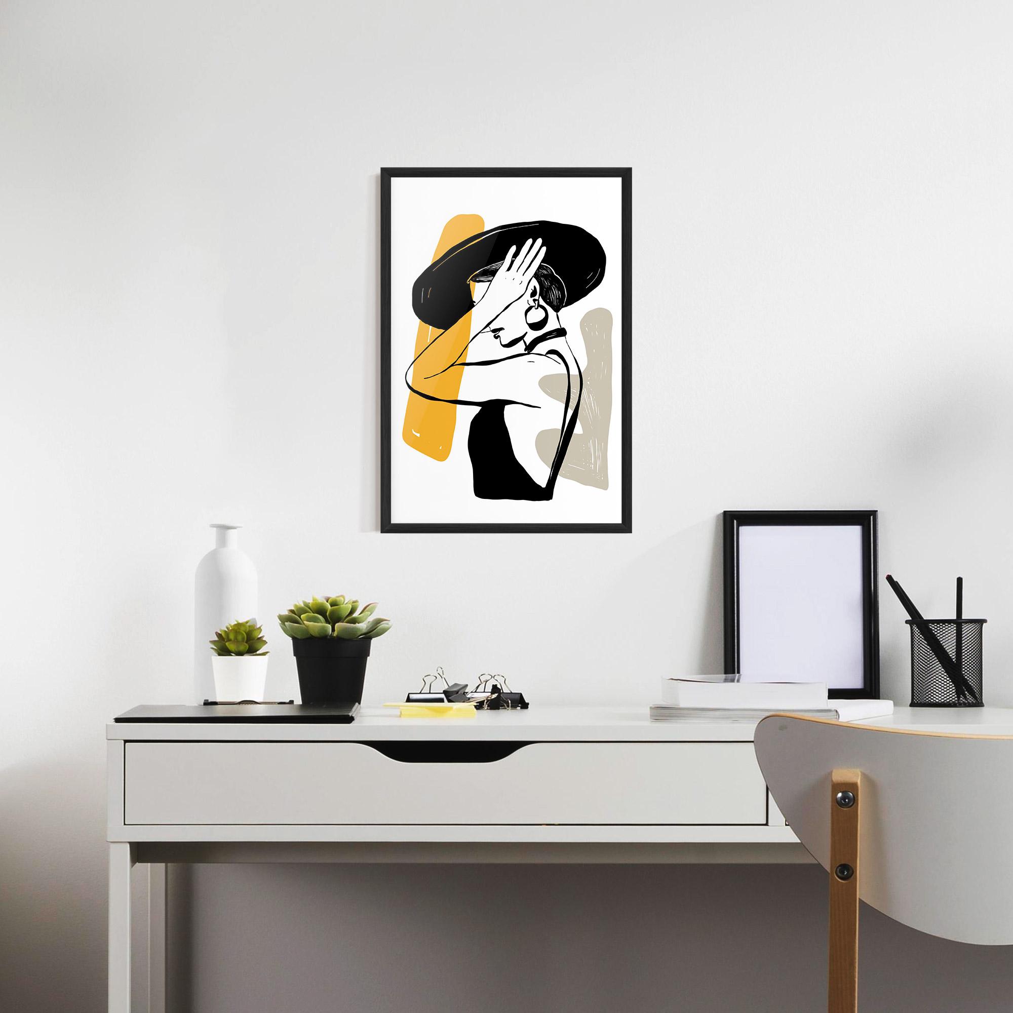 Gerahmte Poster Big Earring mockup 7