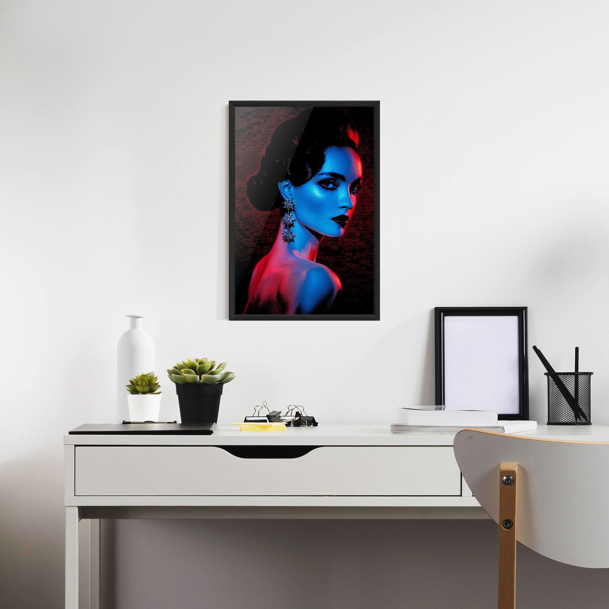 Red Blue Earrings mockup 7